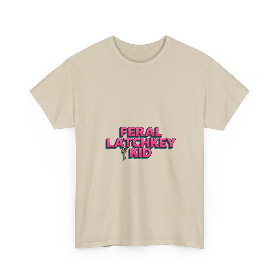 'Feral Latchkey Kid' Retro Neon Graphic T-Shirt