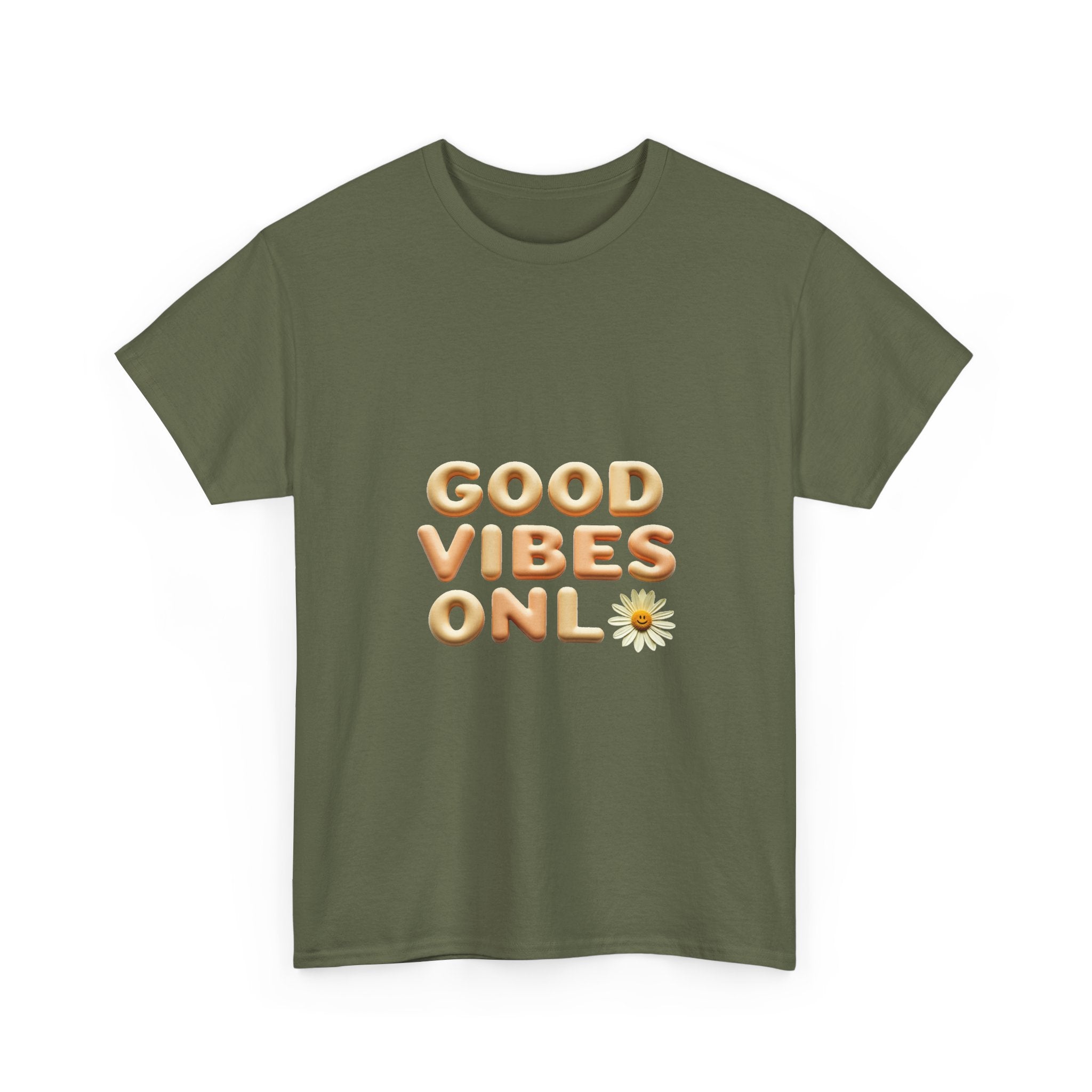 'Good Vibes Only' Cute Daisy Graphic Tee