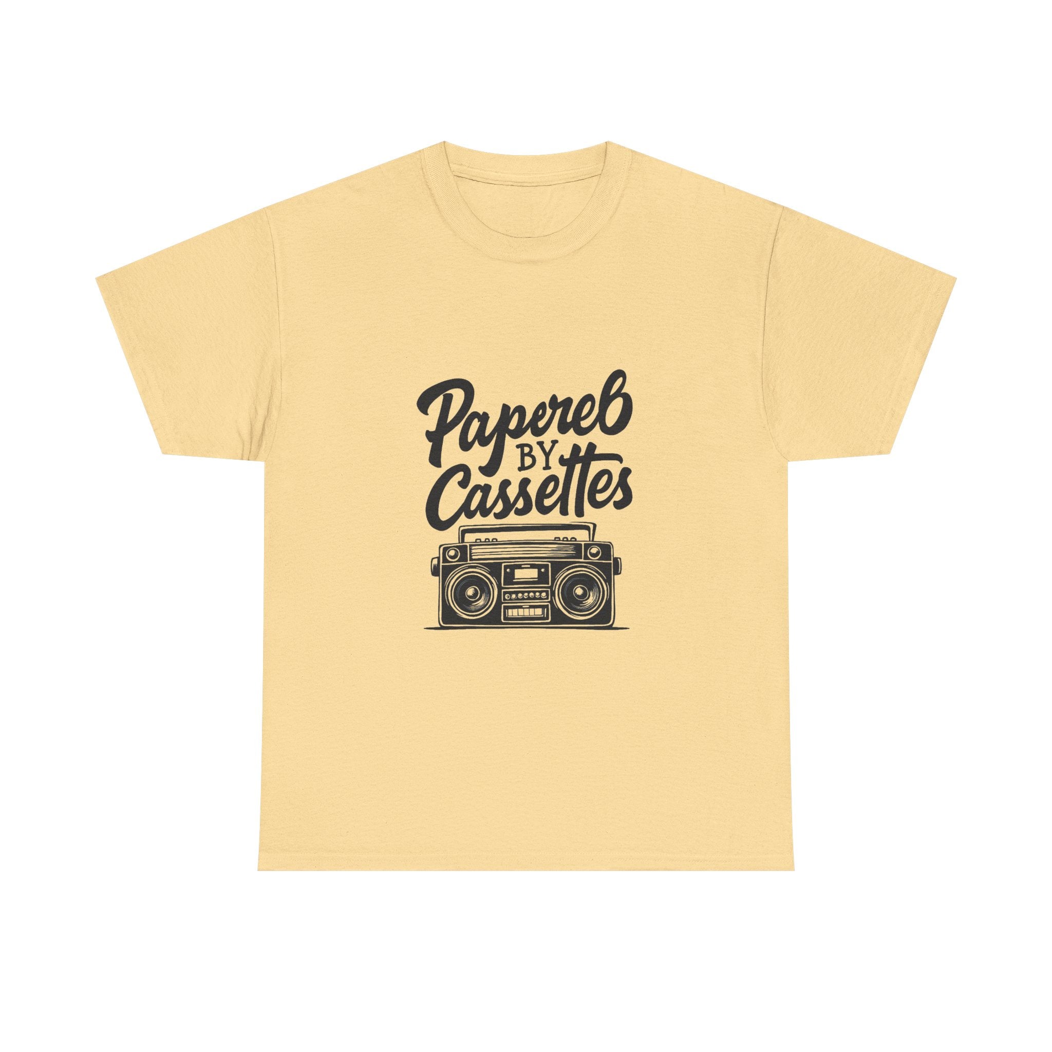 'Papered by Cassettes' Vintage Boombox Tee