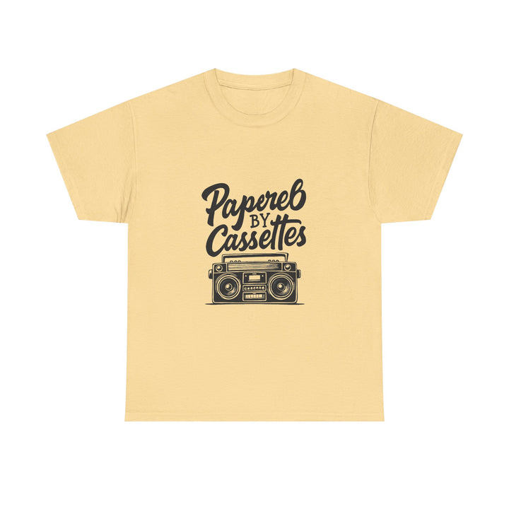 'Papered by Cassettes' Vintage Boombox Tee
