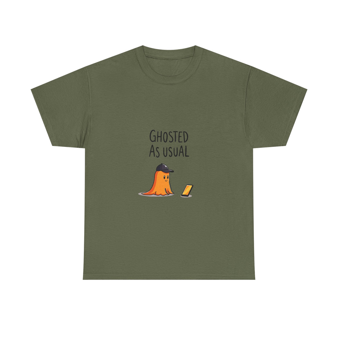'Ghosted As Usual' Funny Halloween Ghost T-Shirt