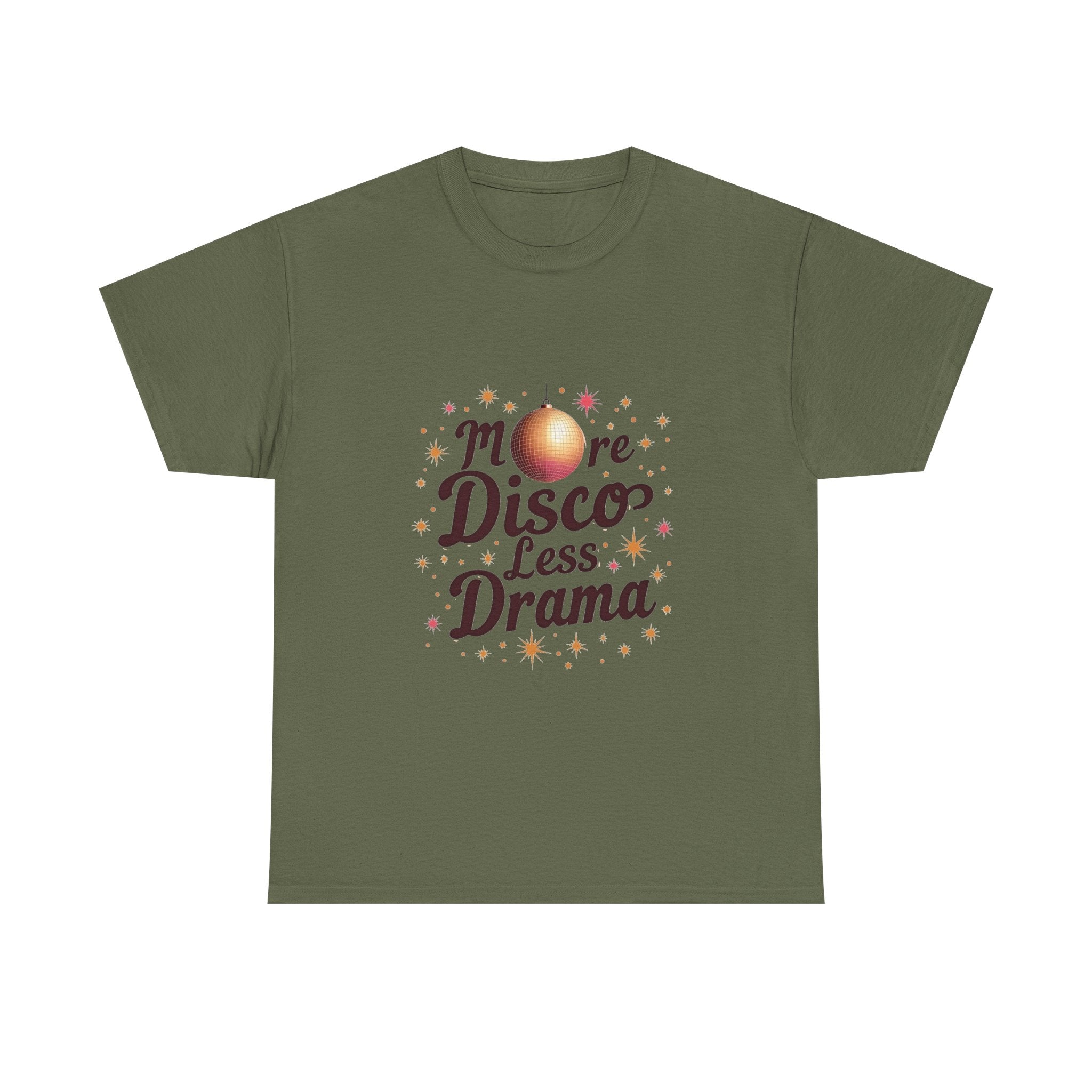 "More Disco Less Drama" Retro Disco Ball T-Shirt
