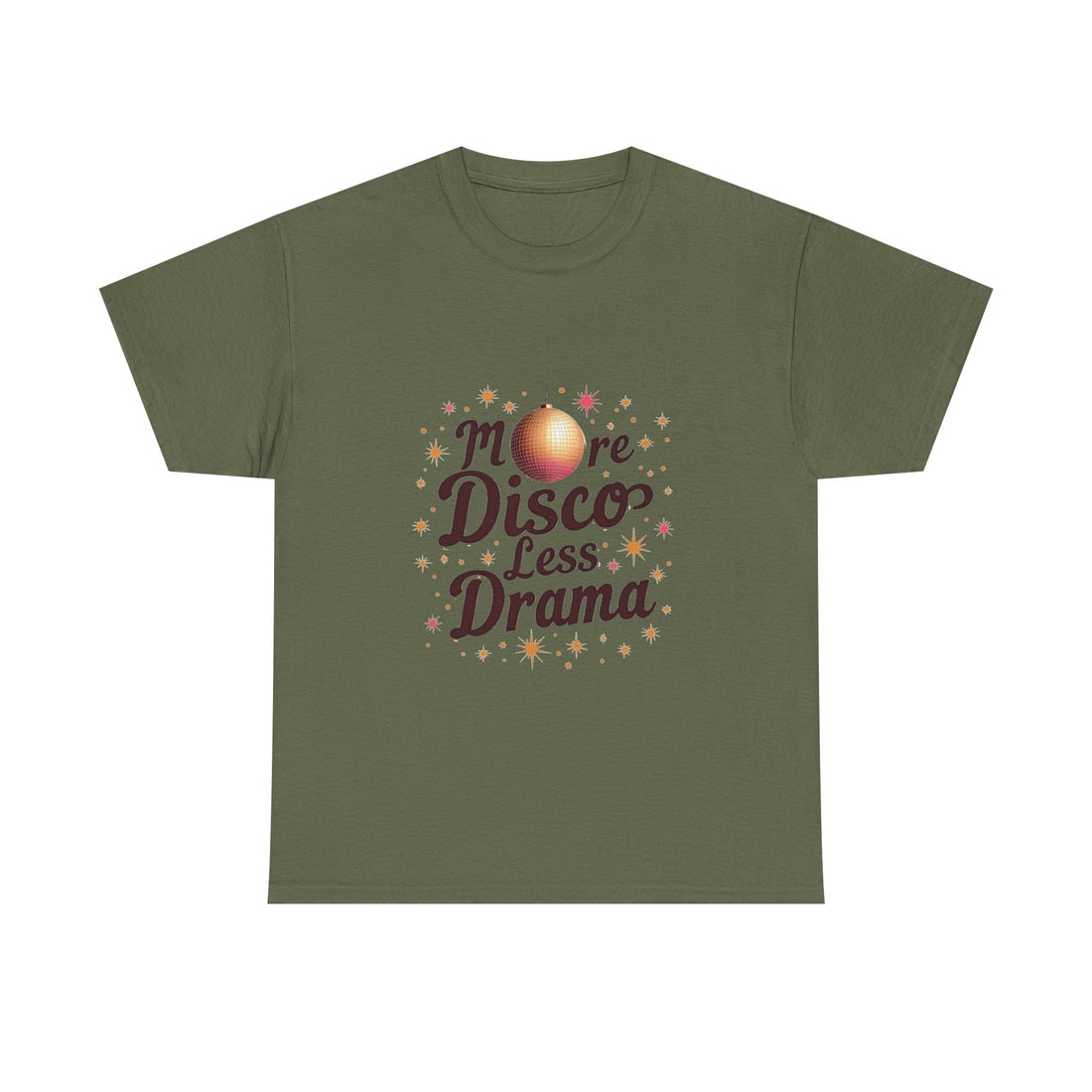 "More Disco Less Drama" Retro Disco Ball T-Shirt
