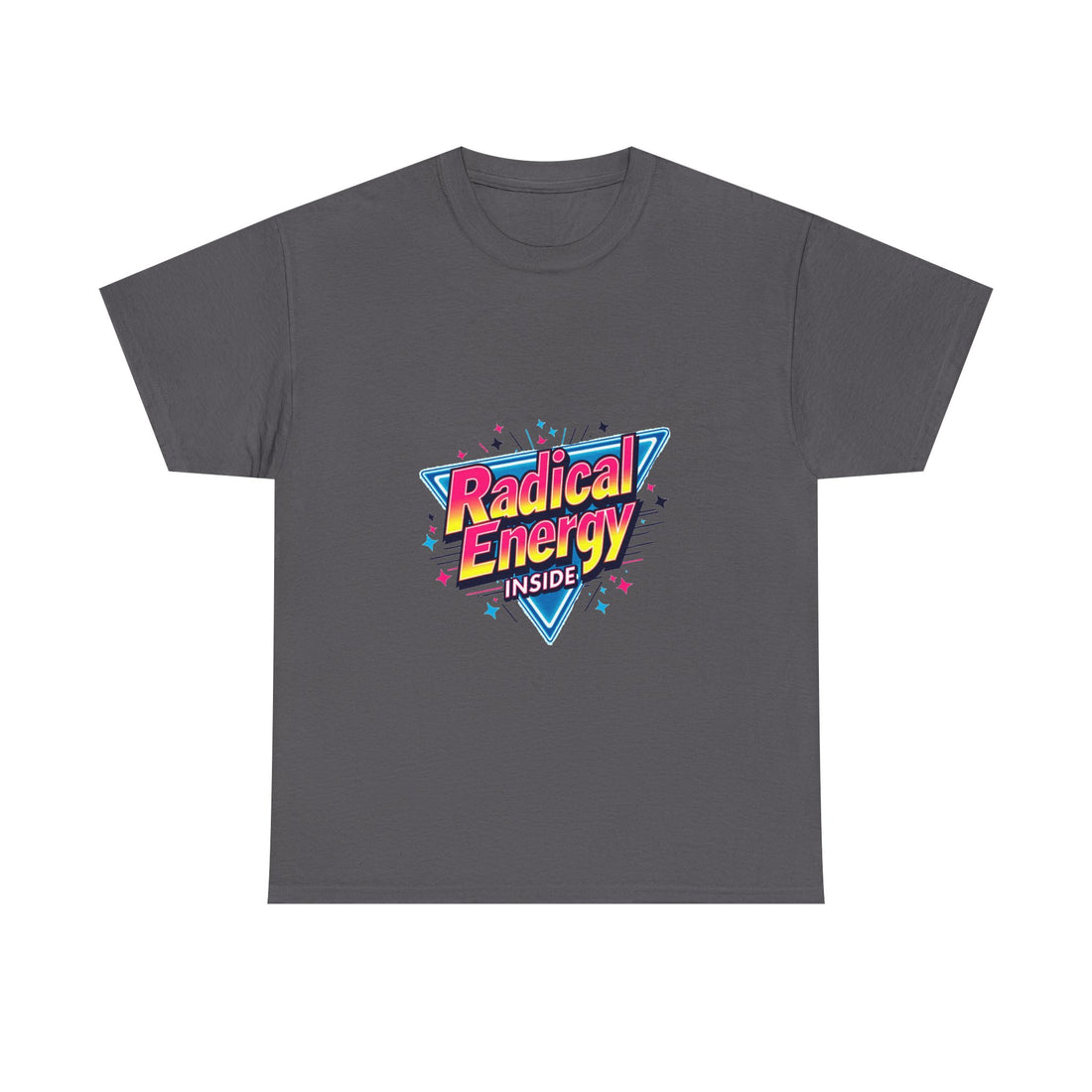 Retro 80s Neon 'Radical Energy Inside' Graphic T-Shirt
