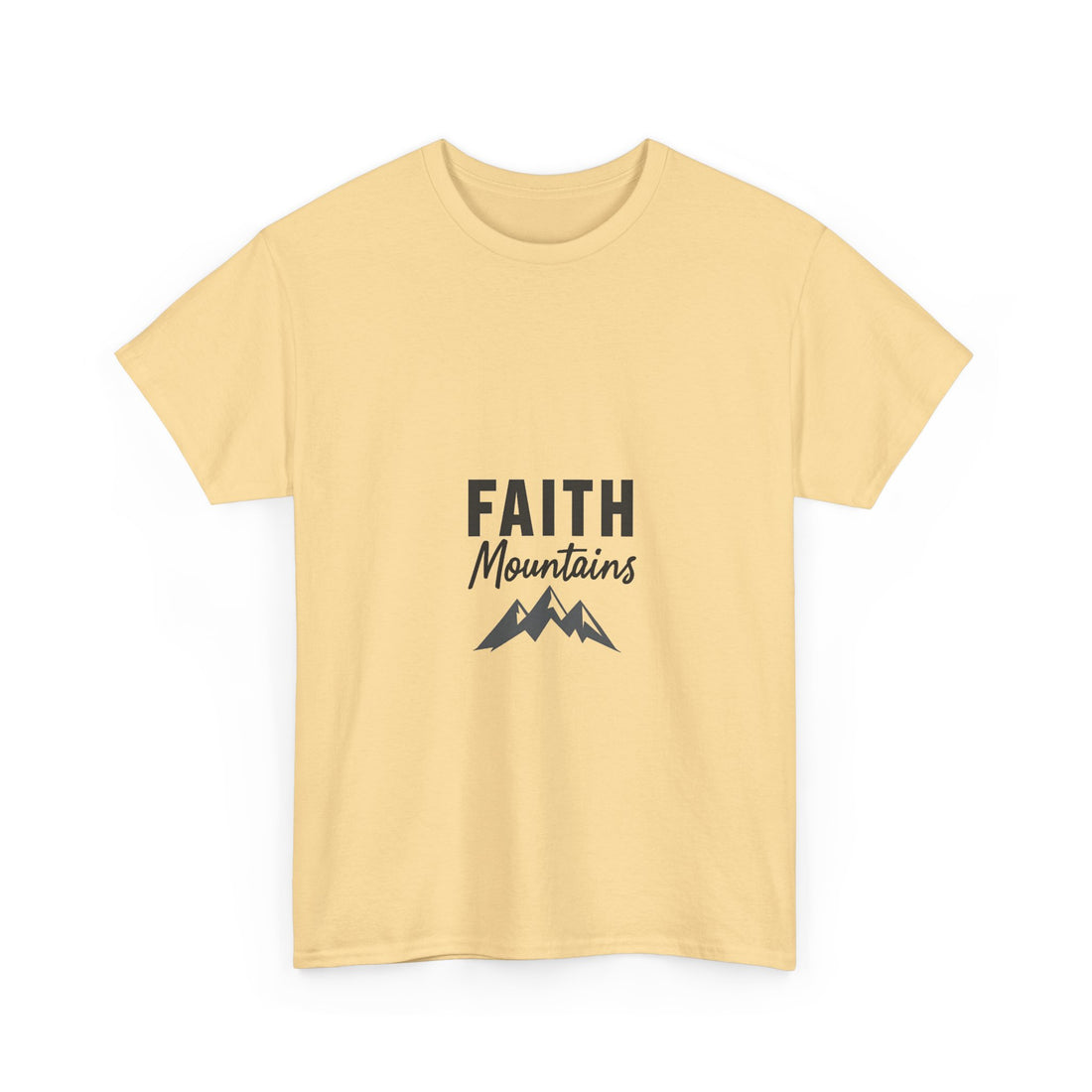 'Faith Mountains' Inspirational Christian Mountain Graphic T-Shirt