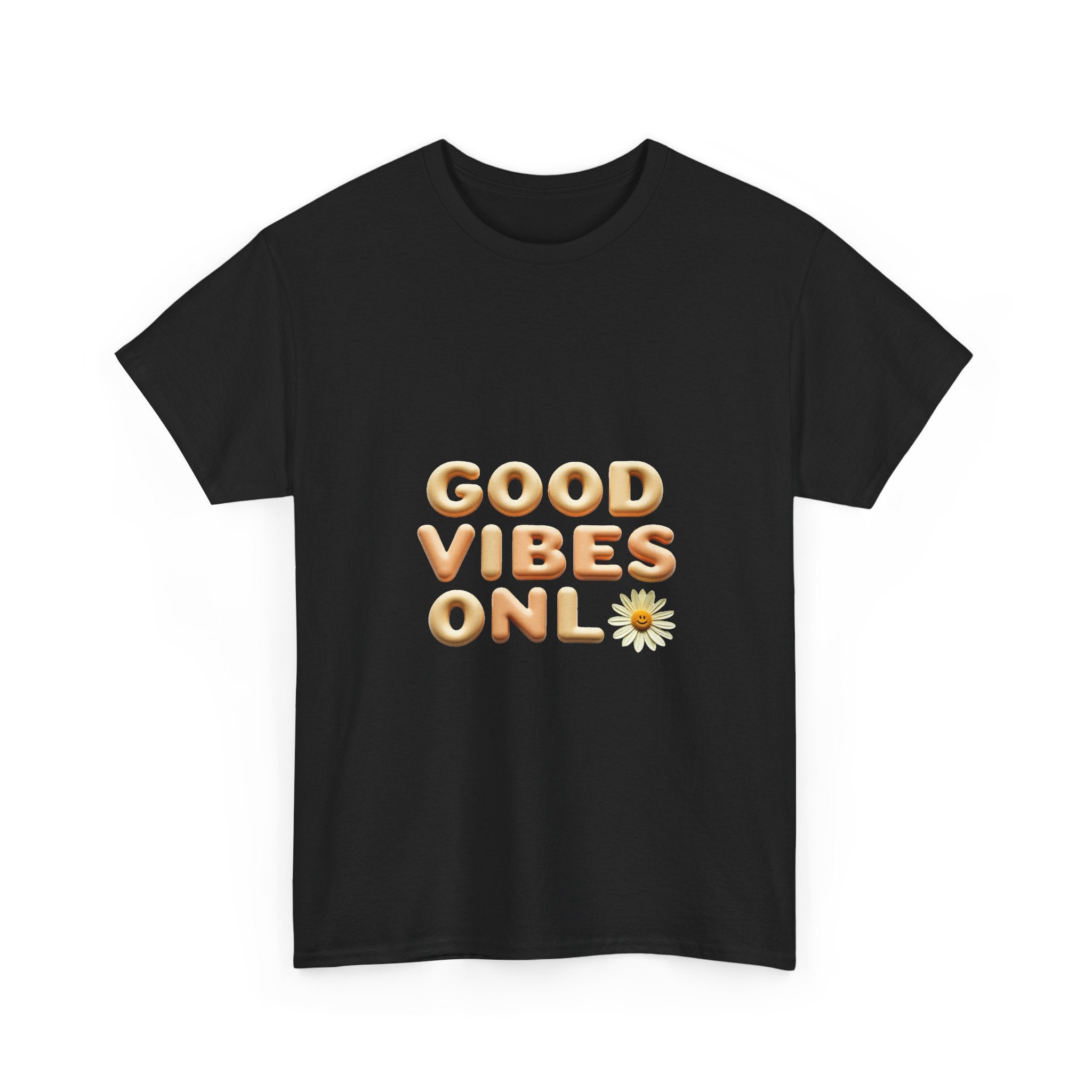 'Good Vibes Only' Cute Daisy Graphic Tee