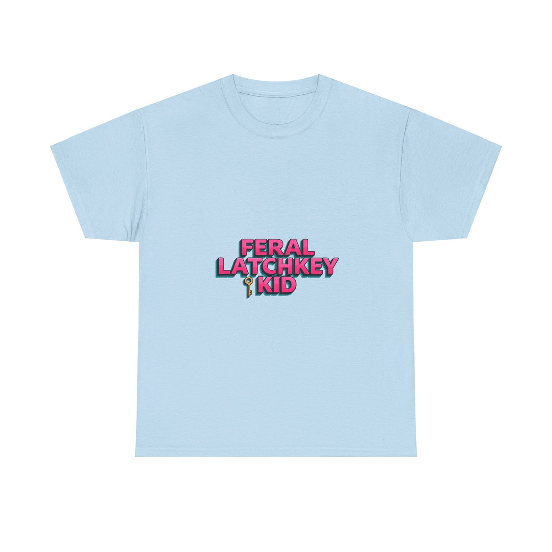 'Feral Latchkey Kid' Retro Neon Graphic T-Shirt
