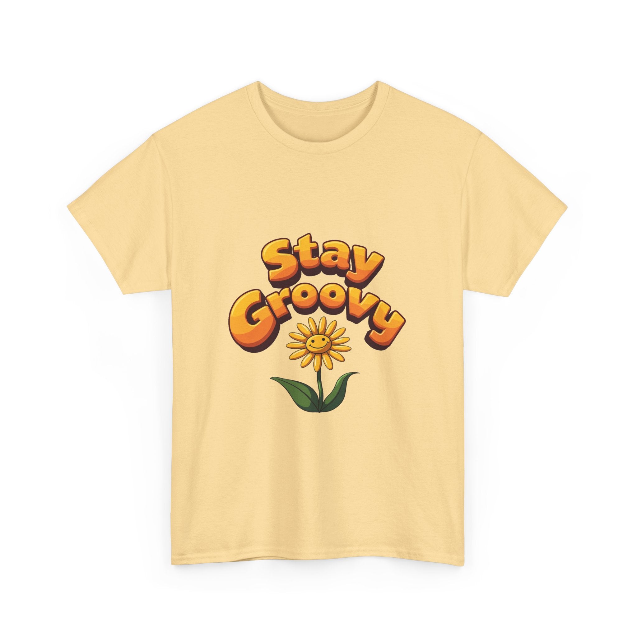 'Stay Groovy' Retro Flower Graphic T-Shirt