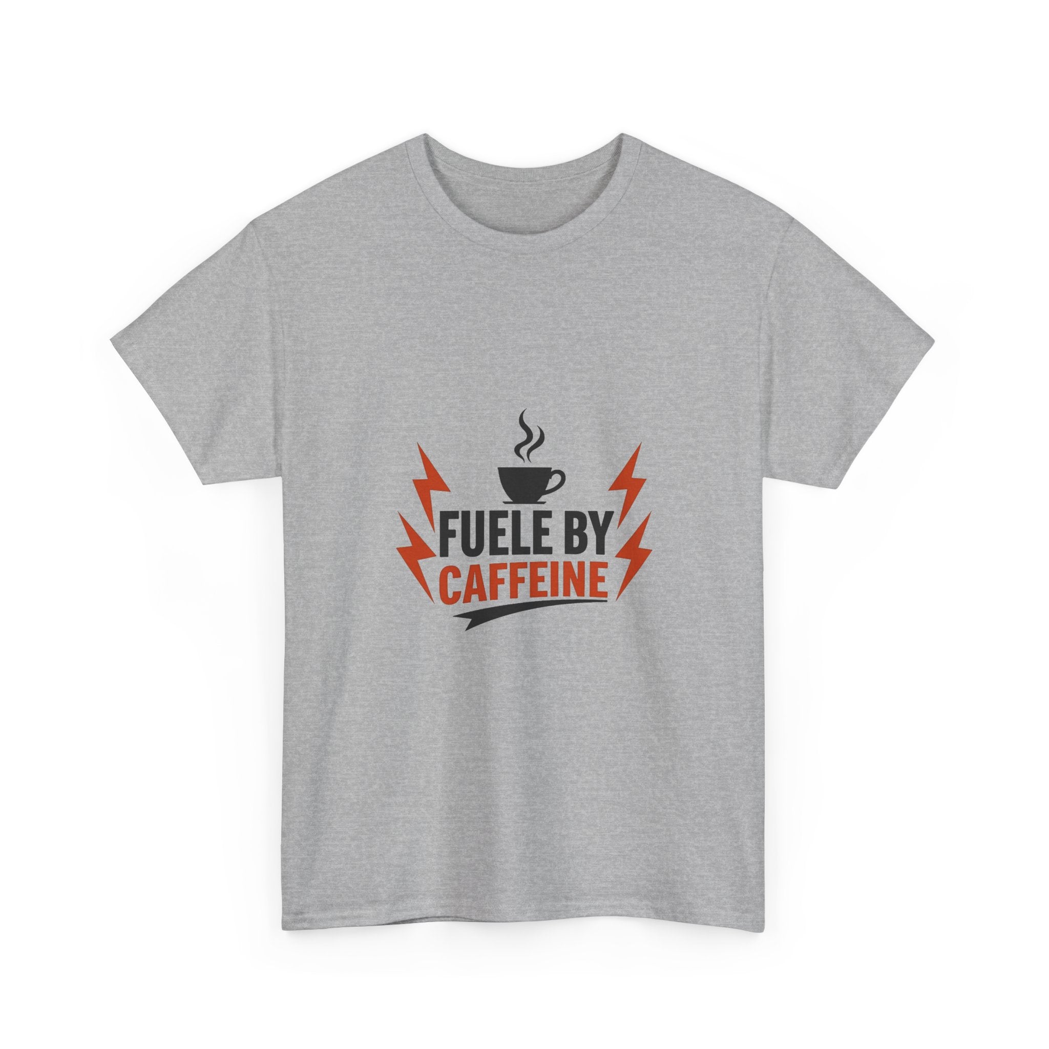 'Fueled by Caffeine' Coffee Lover Graphic T-Shirt