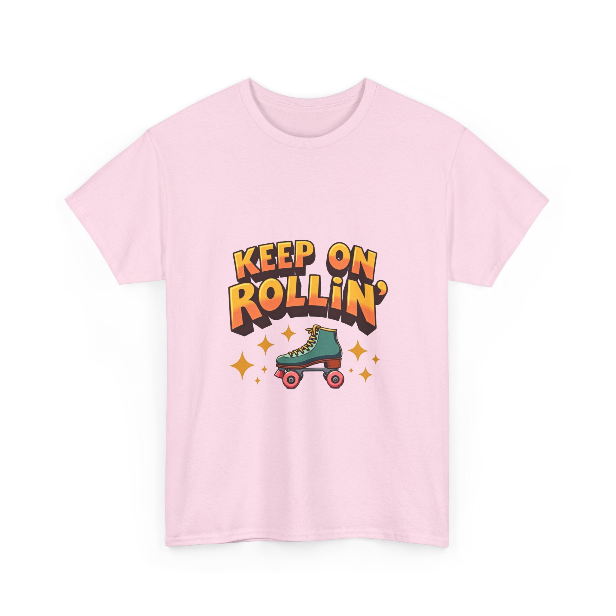 'Keep On Rollin' Retro Roller Skate Graphic T-Shirt