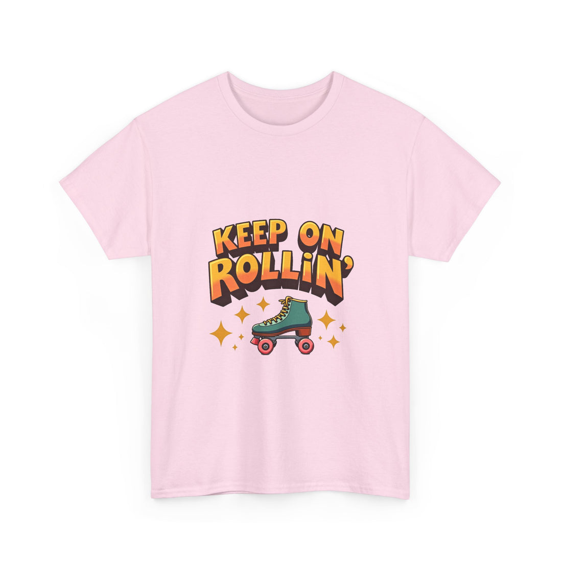 'Keep On Rollin' Retro Roller Skate Graphic T-Shirt