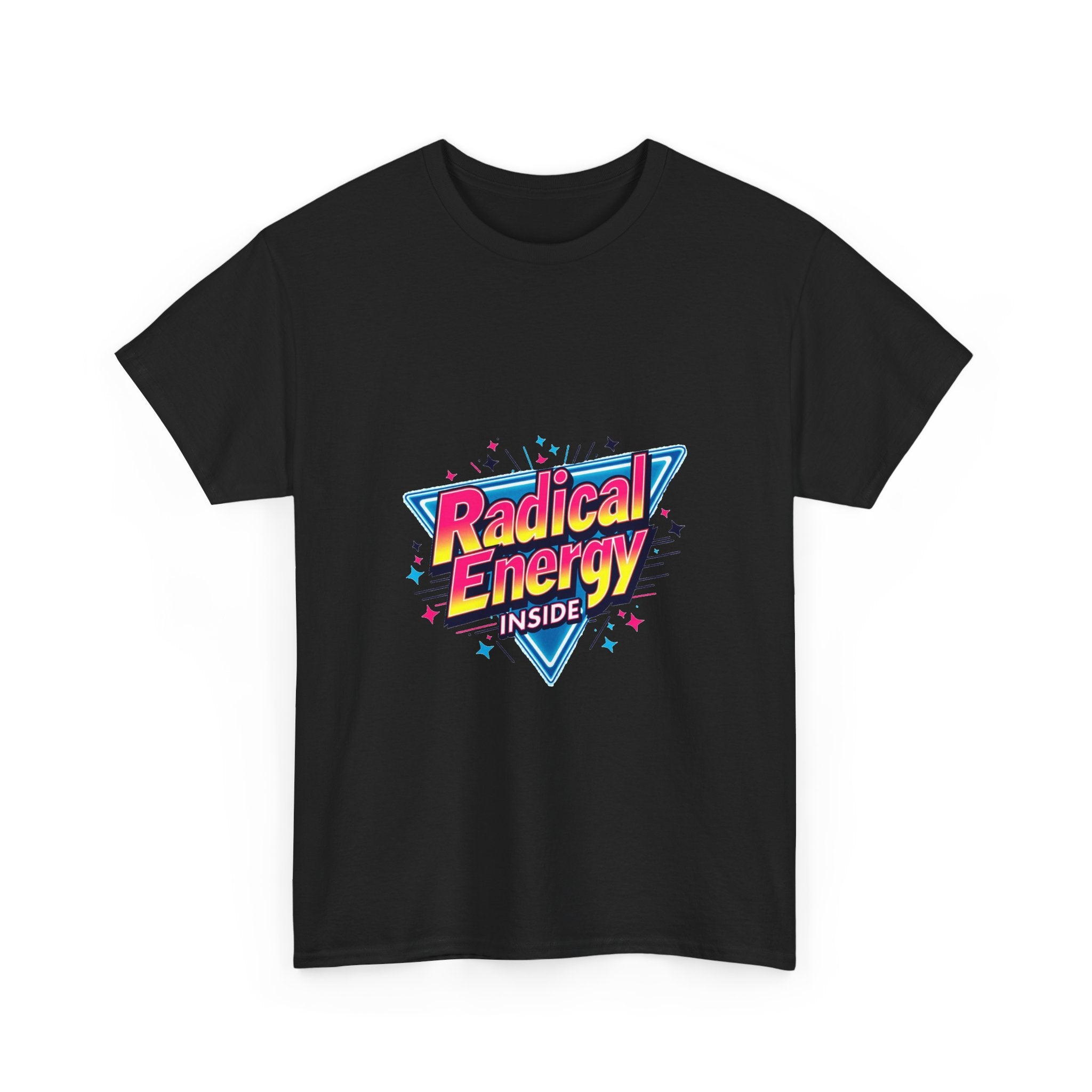 Retro 80s Neon 'Radical Energy Inside' Graphic T-Shirt