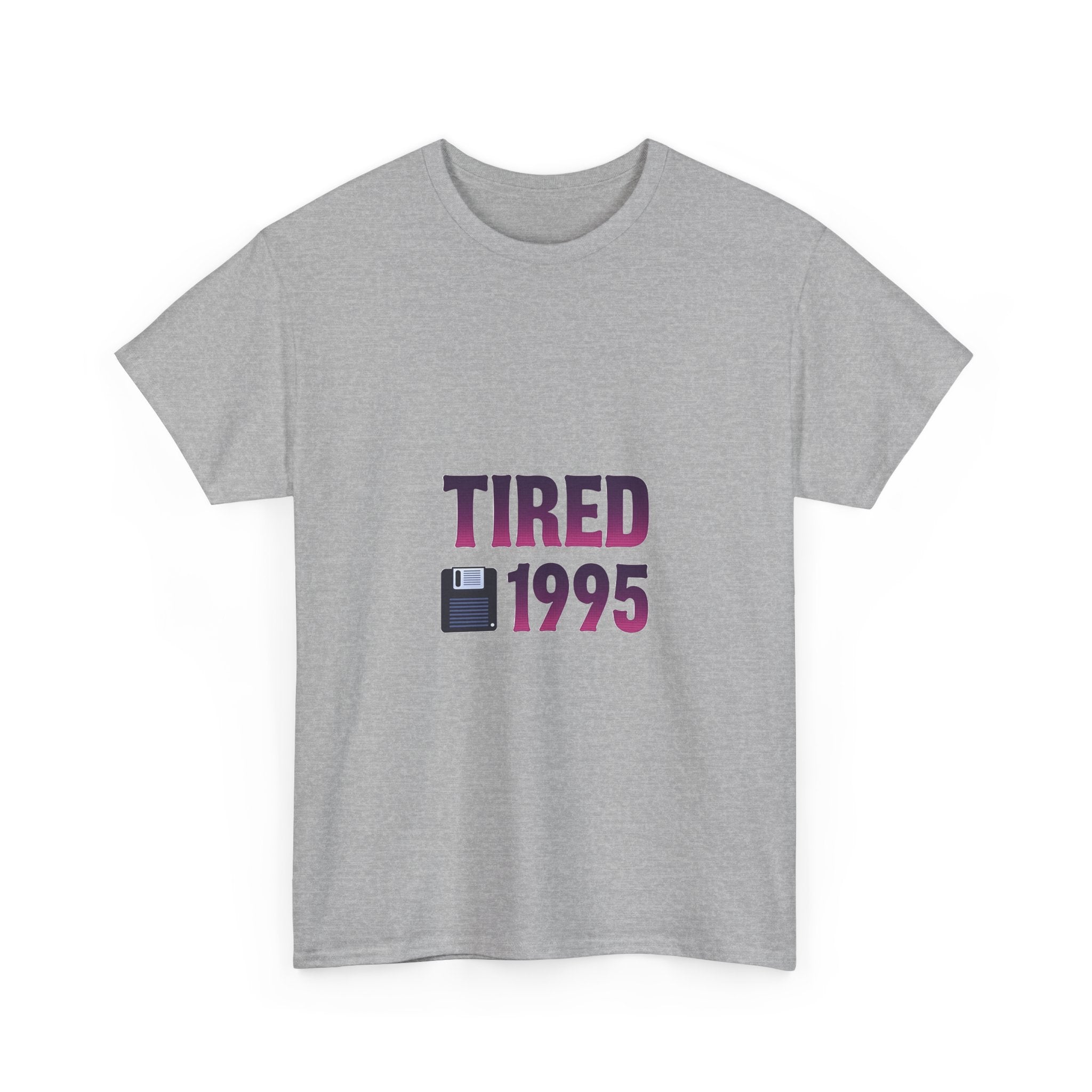 'Tired 1995' Retro Vintage Floppy Disk Graphic T-Shirt