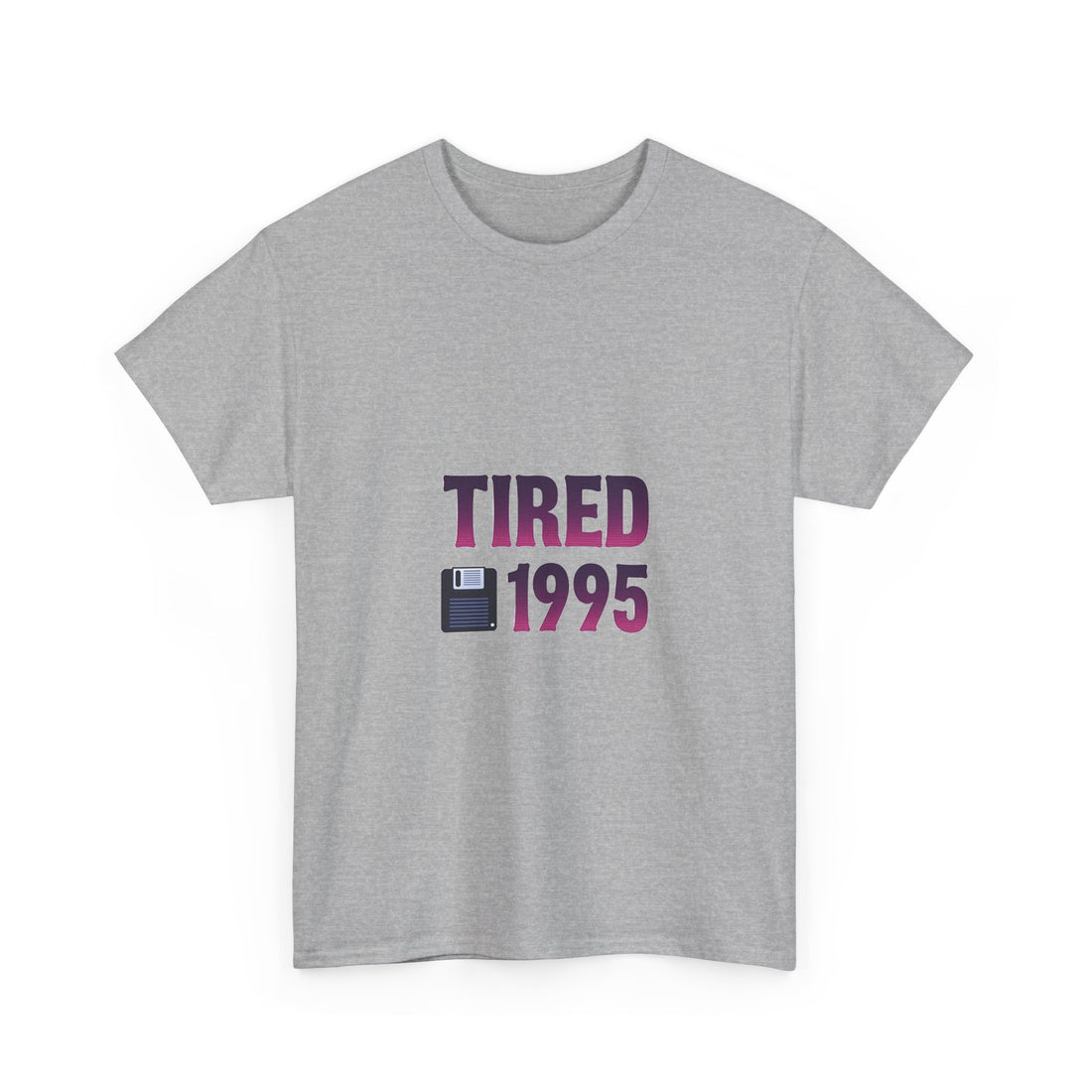 'Tired 1995' Retro Vintage Floppy Disk Graphic T-Shirt