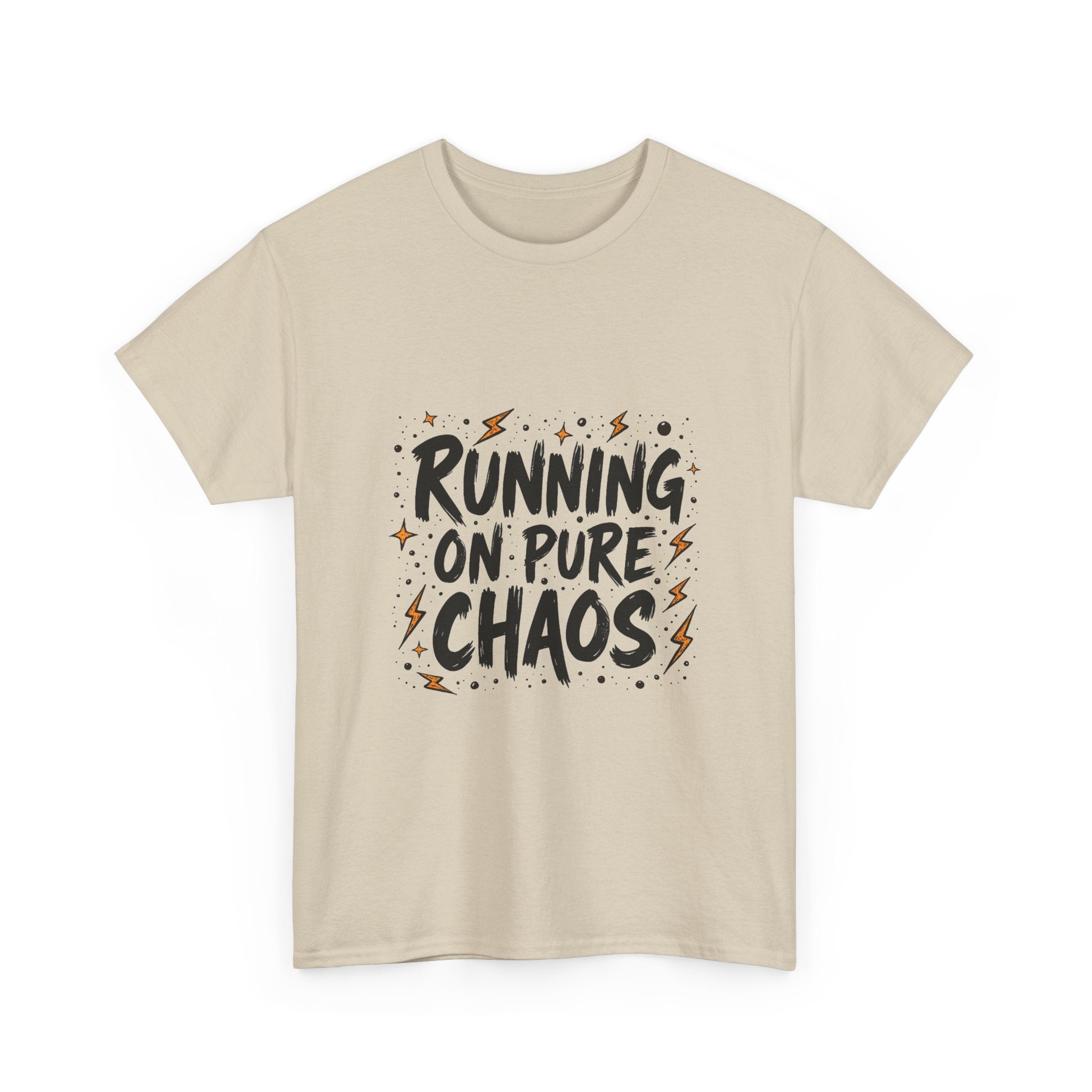 'Running On Pure Chaos' Funny Graphic T‑Shirt