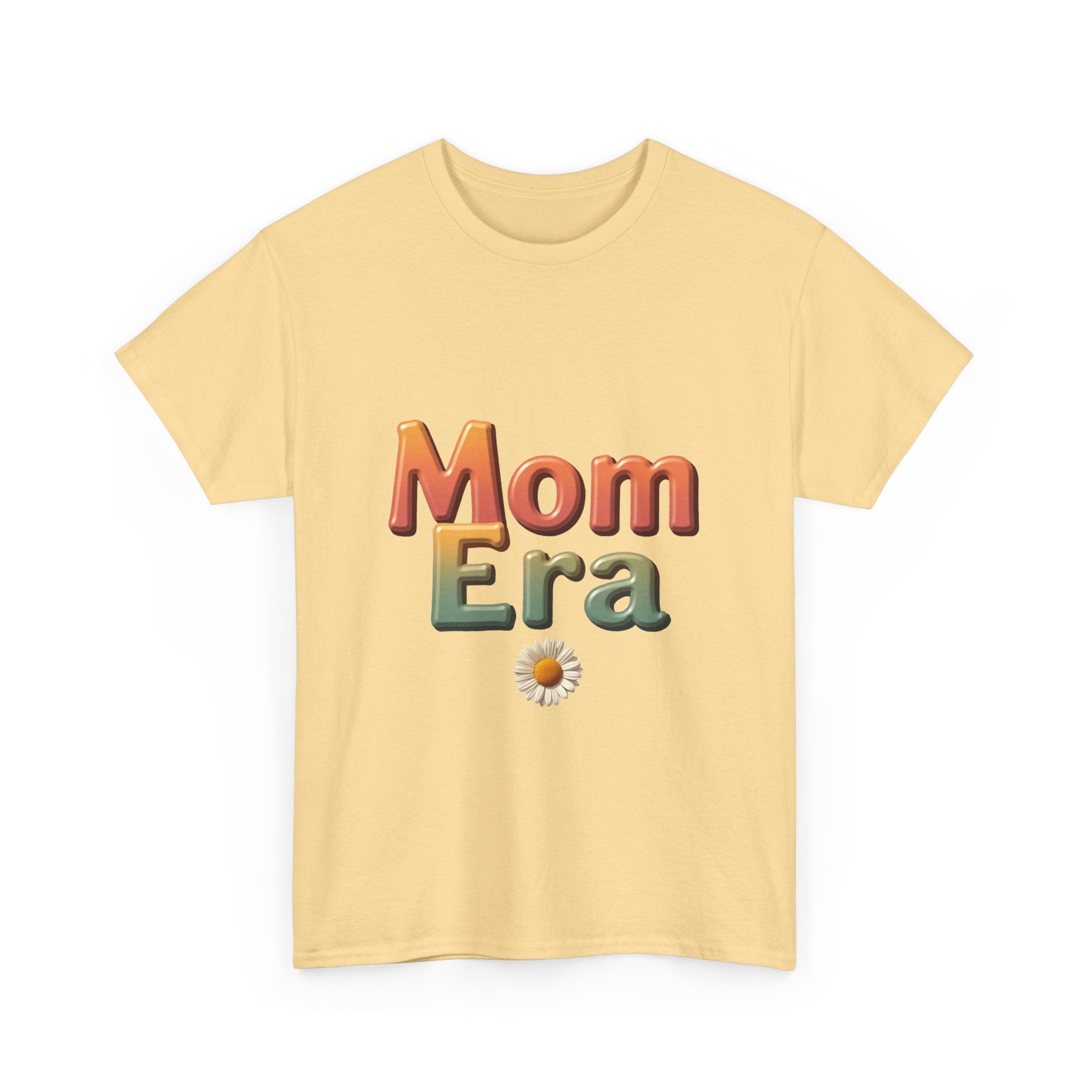 'Mom Era' Retro Gradient Mom T-Shirt with Daisy