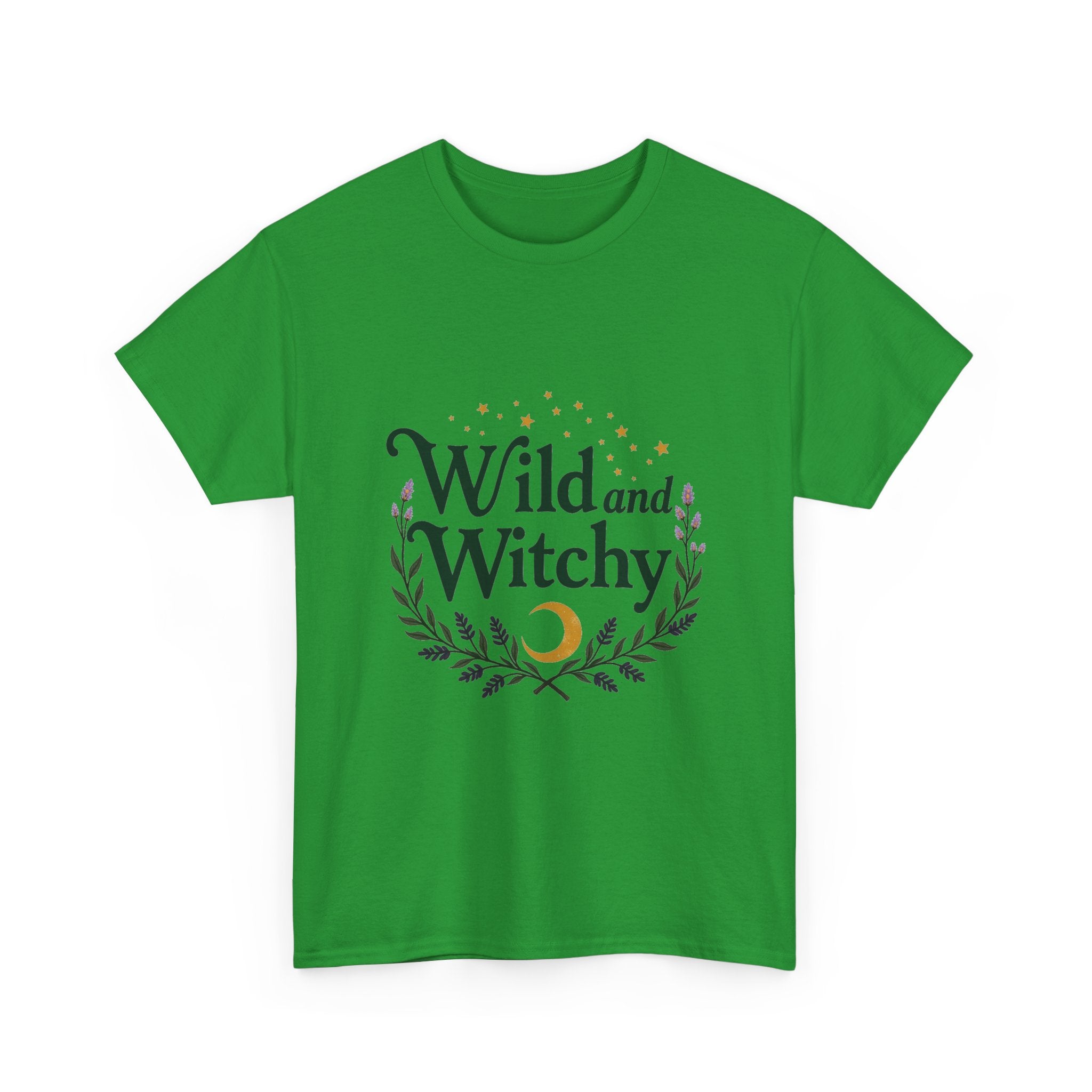 'Wild and Witchy' Moon & Laurel Witchcraft Graphic T‑Shirt