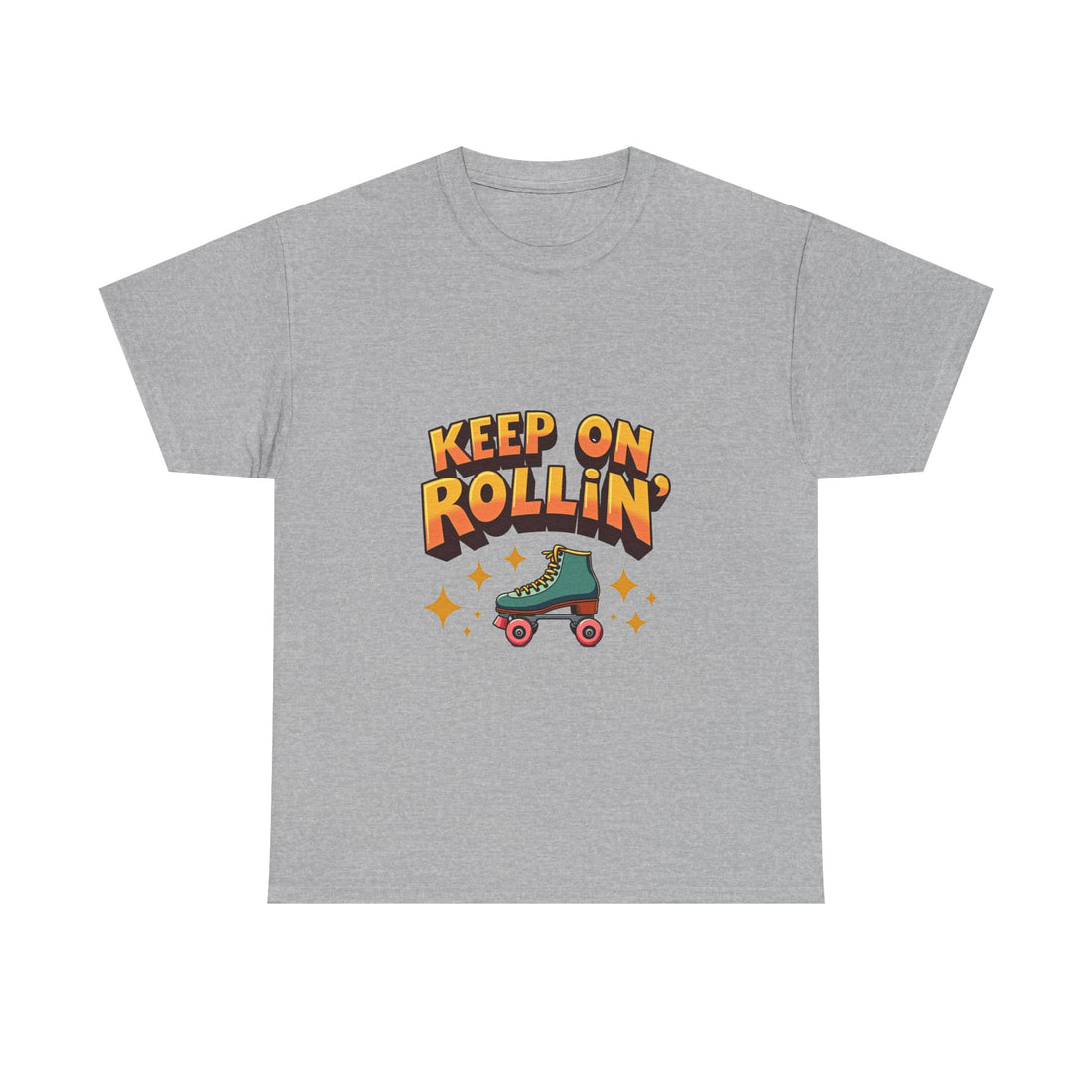 'Keep On Rollin' Retro Roller Skate Graphic T-Shirt