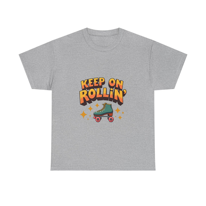 'Keep On Rollin' Retro Roller Skate Graphic T-Shirt