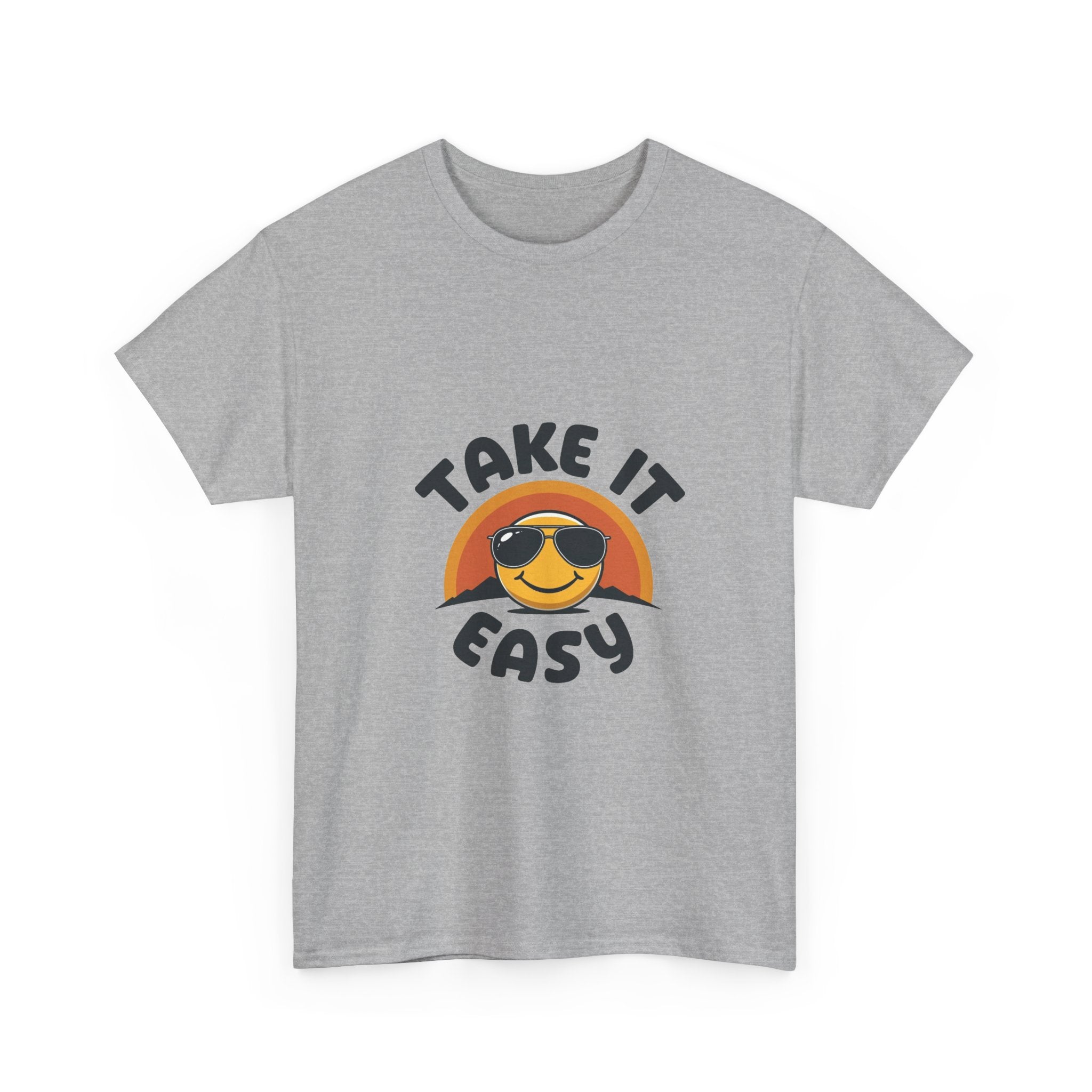 'Take It Easy'  Retro Smiley Sunglasses Graphic T-Shirt