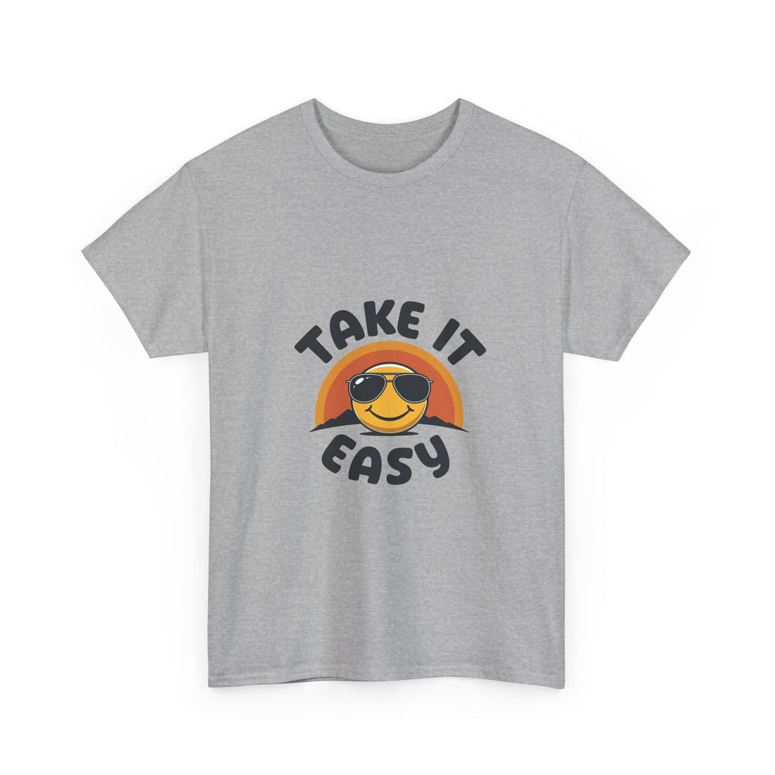 'Take It Easy'  Retro Smiley Sunglasses Graphic T-Shirt