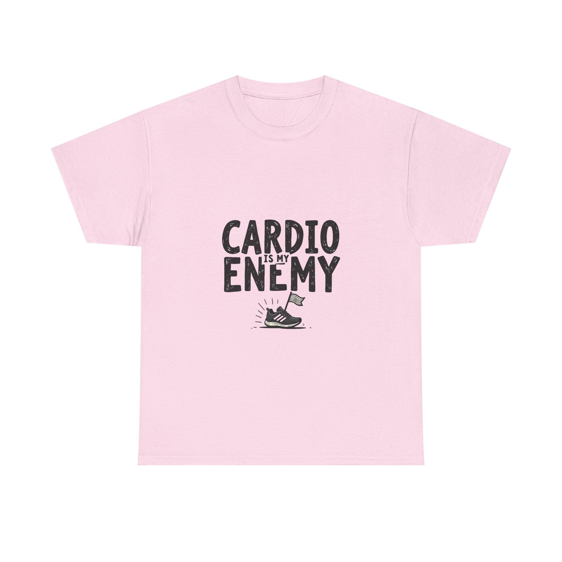 'Cardio Is My Enemy' Funny Fitness T-Shirt for Gym Lovers