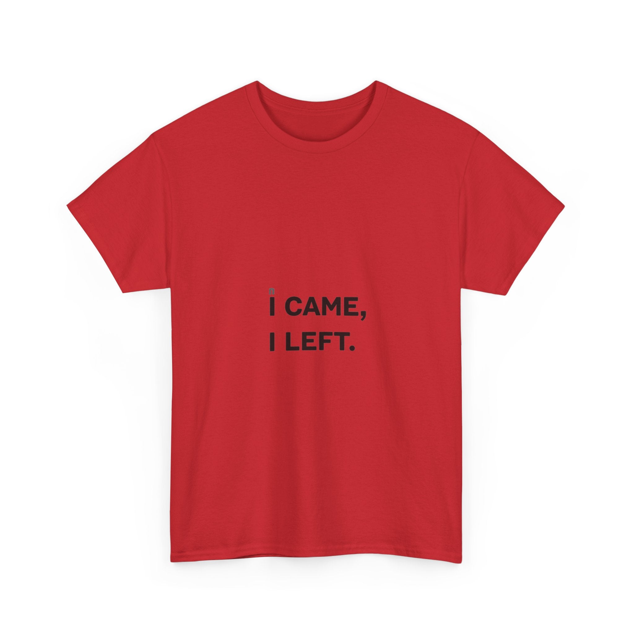 'I Came I Left' Minimalist Sarcastic Graphic T-Shirt