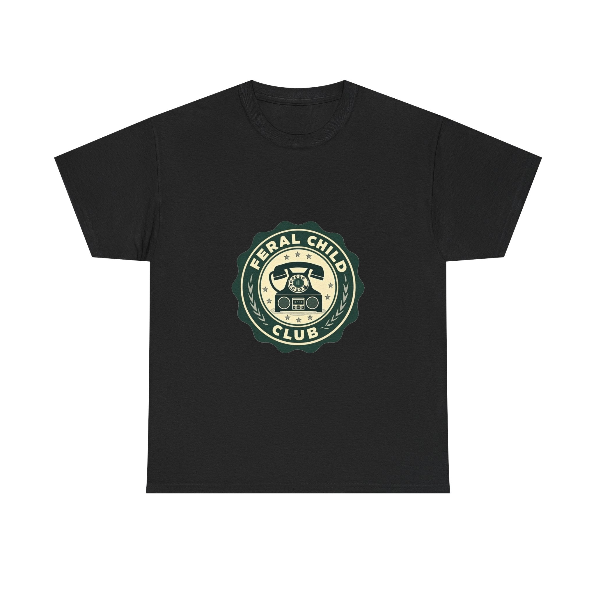 'Feral Child Club' Retro Badge Graphic T-Shirt