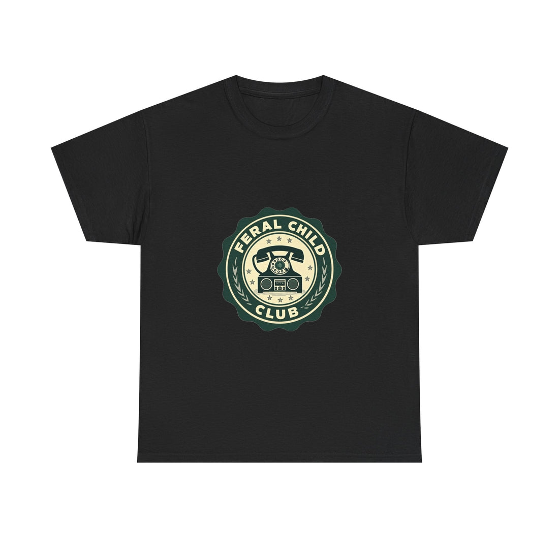 'Feral Child Club' Retro Badge Graphic T-Shirt