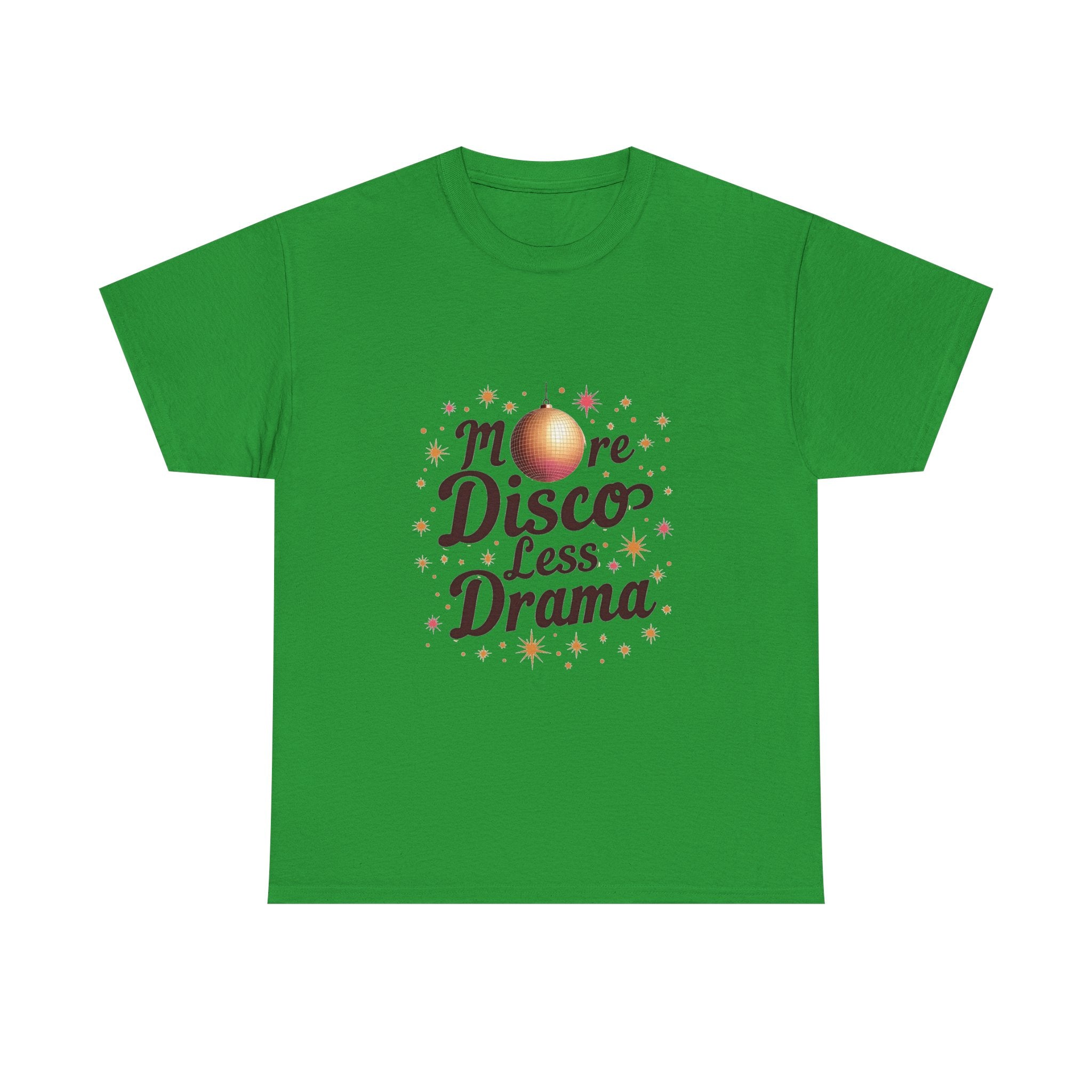 "More Disco Less Drama" Retro Disco Ball T-Shirt