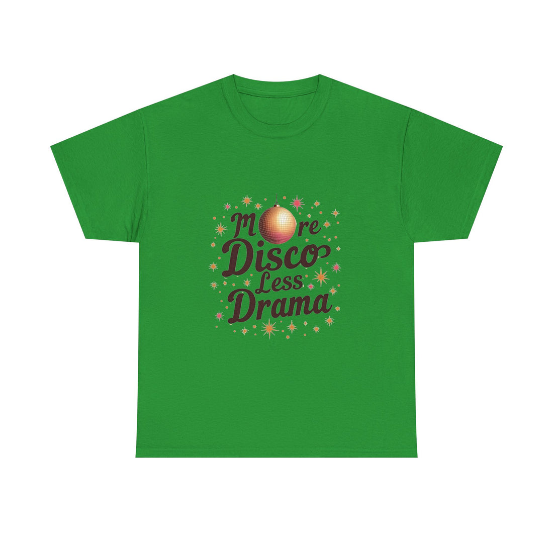 "More Disco Less Drama" Retro Disco Ball T-Shirt