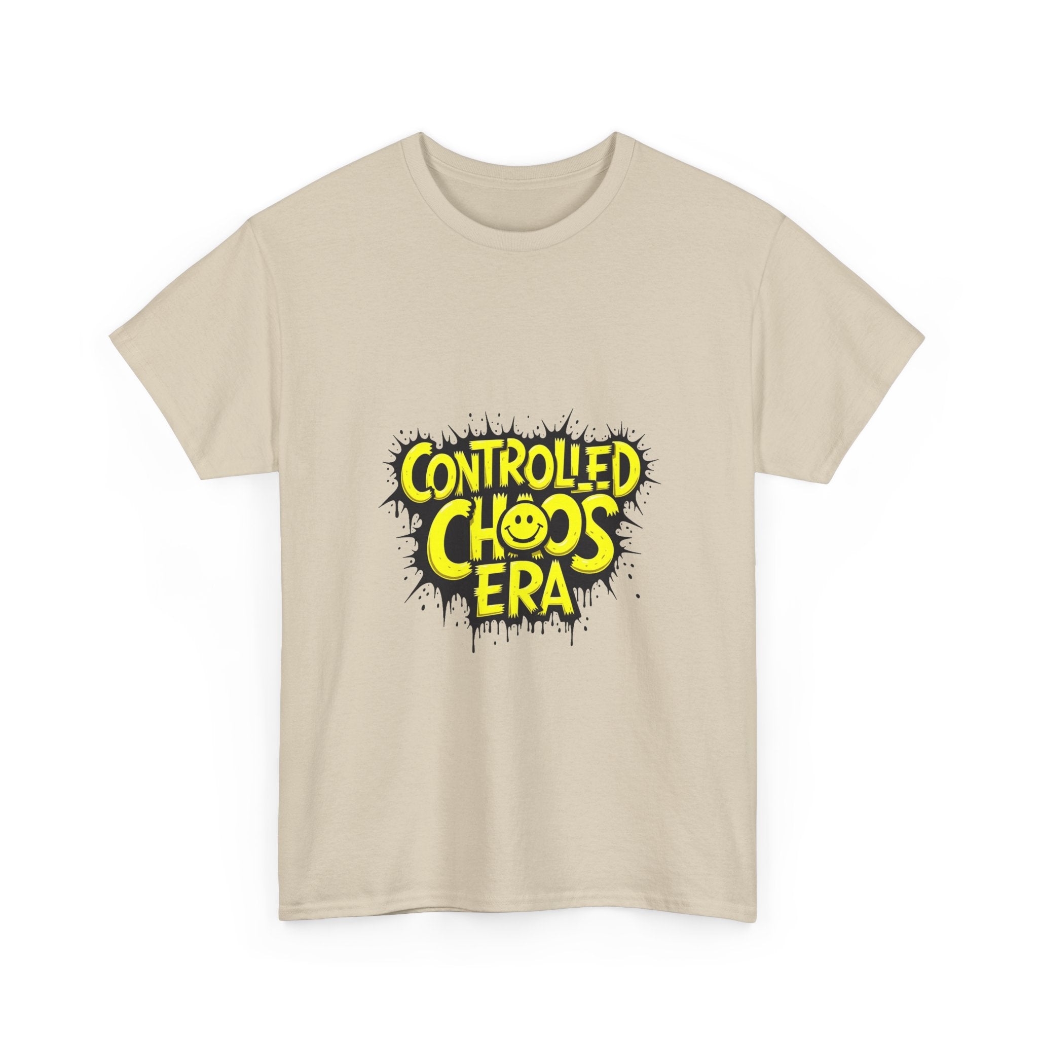 'Controlled Chaos Era'  Graphic Streetwear T-Shirt with Yellow Graffiti Logo