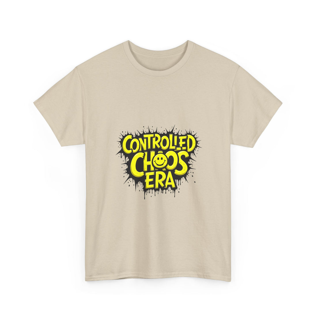 'Controlled Chaos Era'  Graphic Streetwear T-Shirt with Yellow Graffiti Logo
