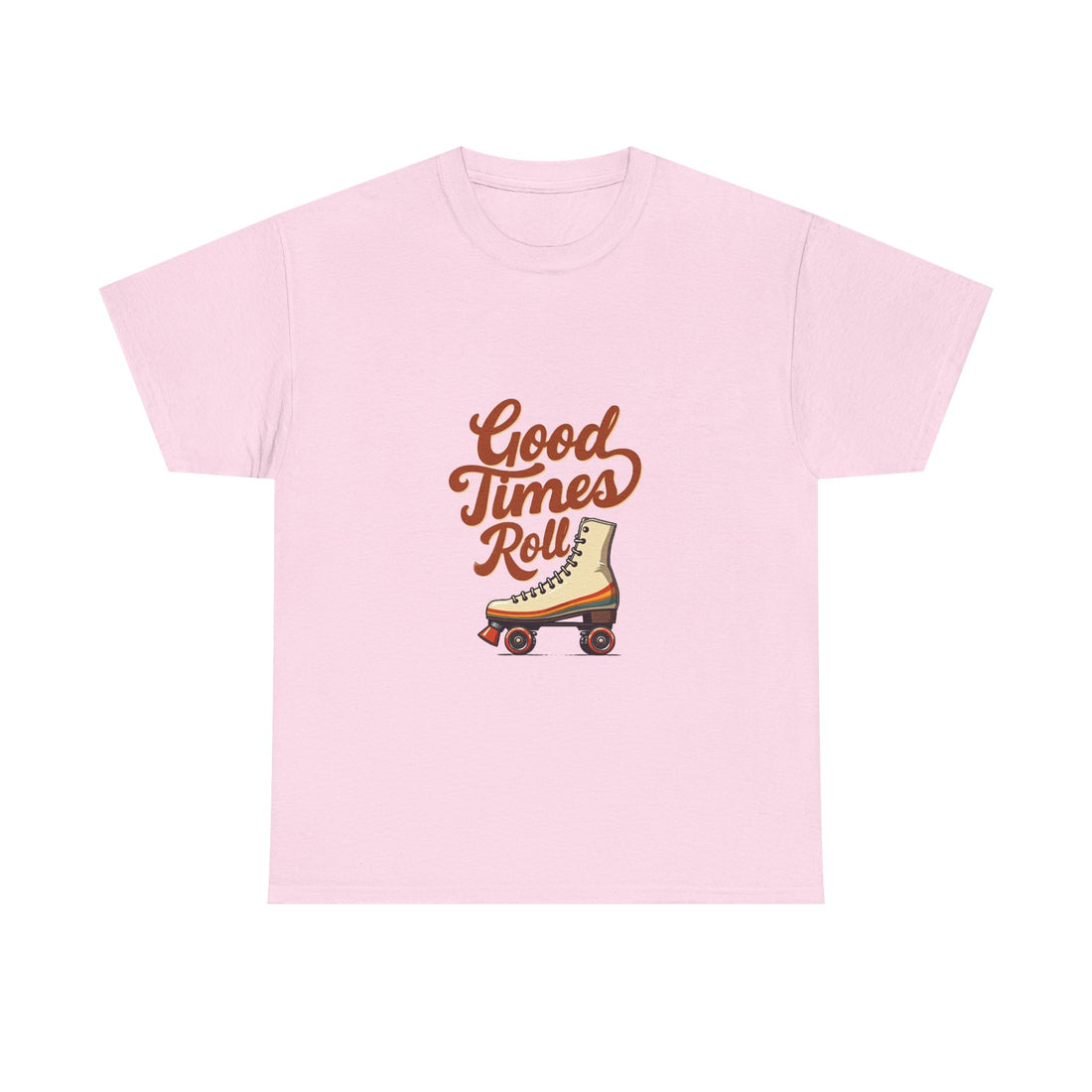 'Good Times Roll' Retro Roller Skate Graphic T-Shirt