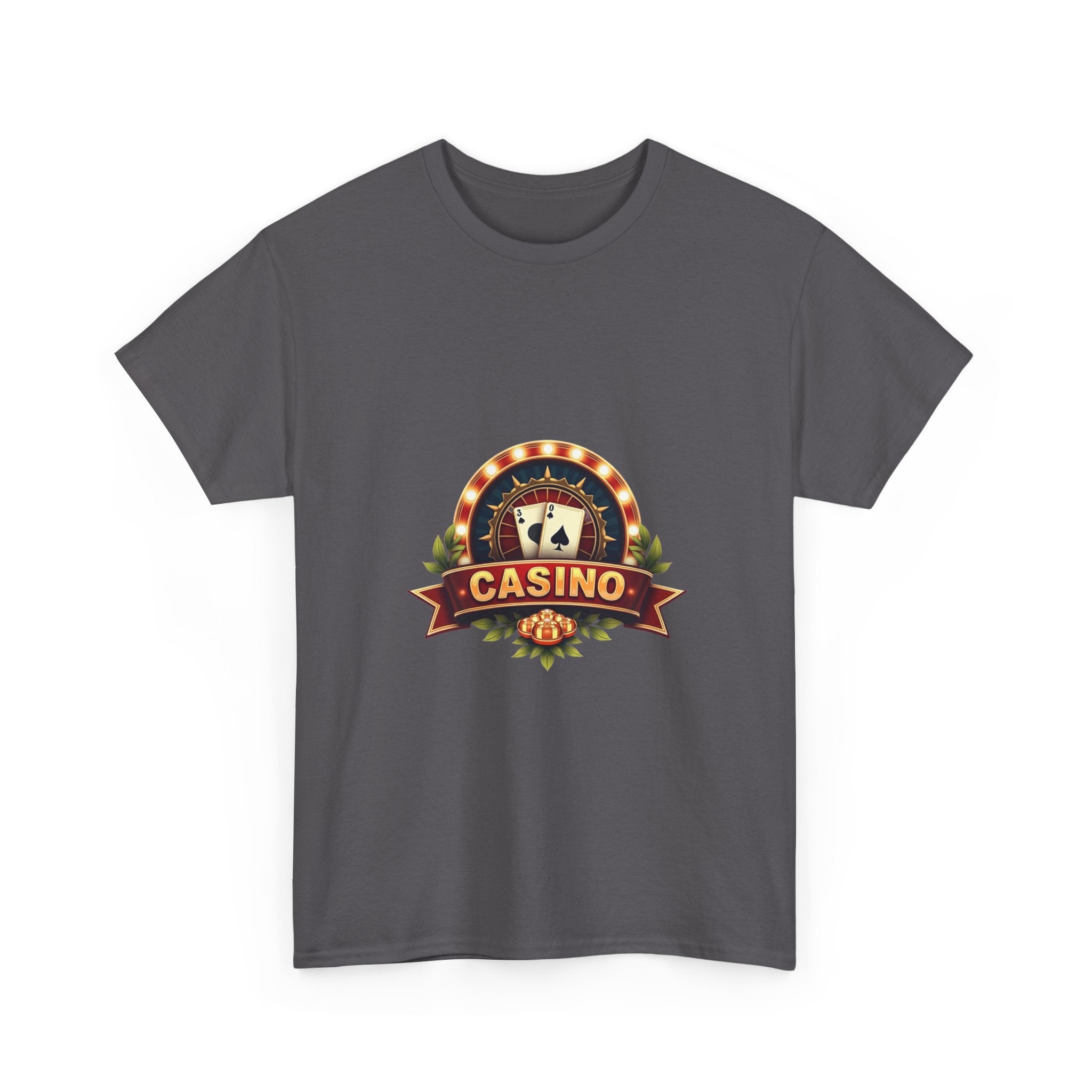 'Casino Retro Logo' Vintage Poker Chips & Cards T‑Shirt