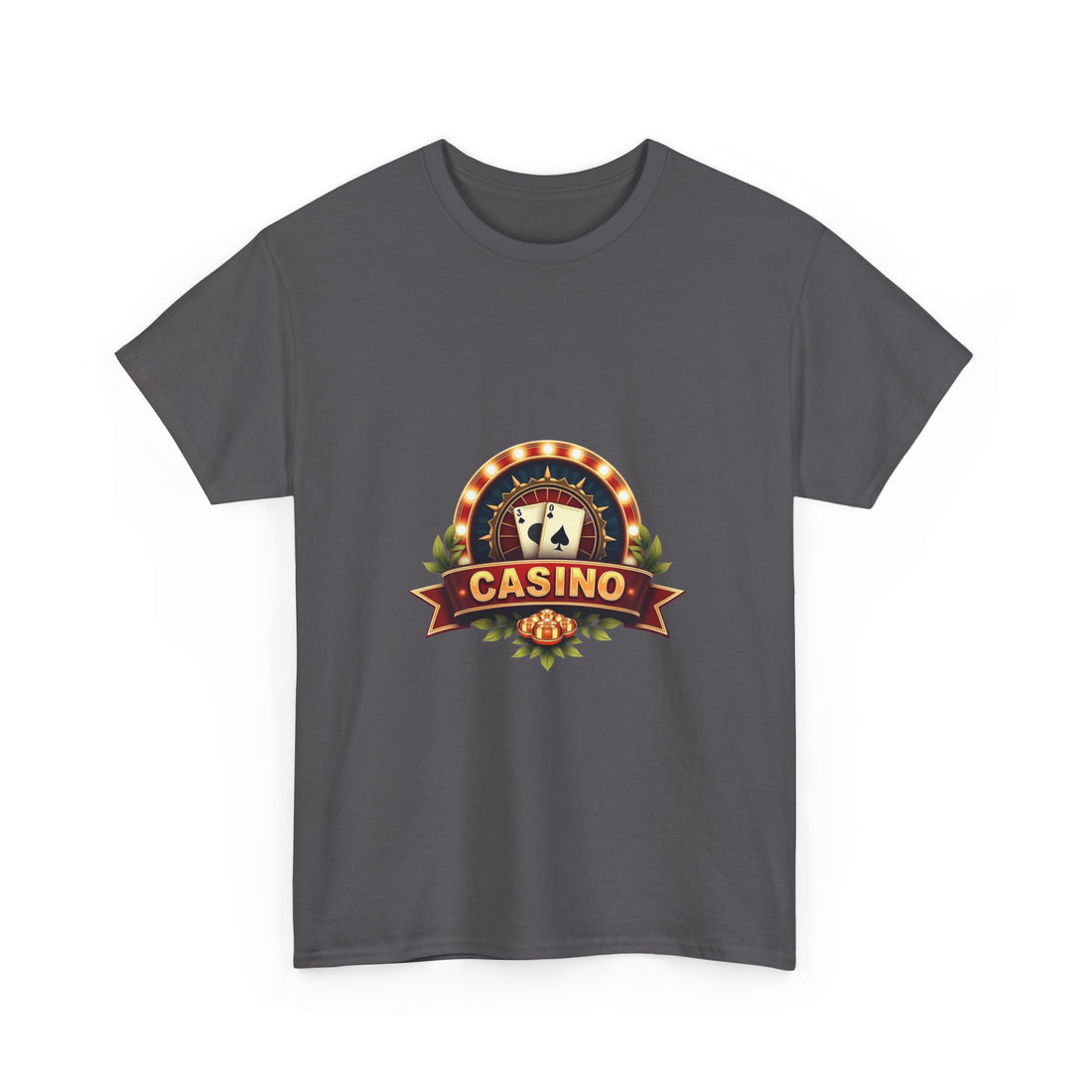 'Casino Retro Logo' Vintage Poker Chips & Cards T‑Shirt
