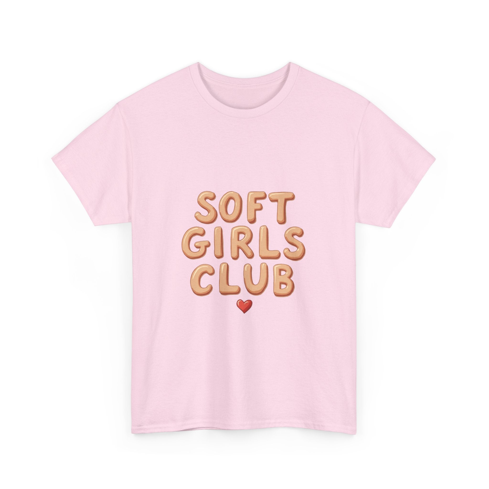 Soft Girls Club Cute Bubble Letter Graphic T-Shirt