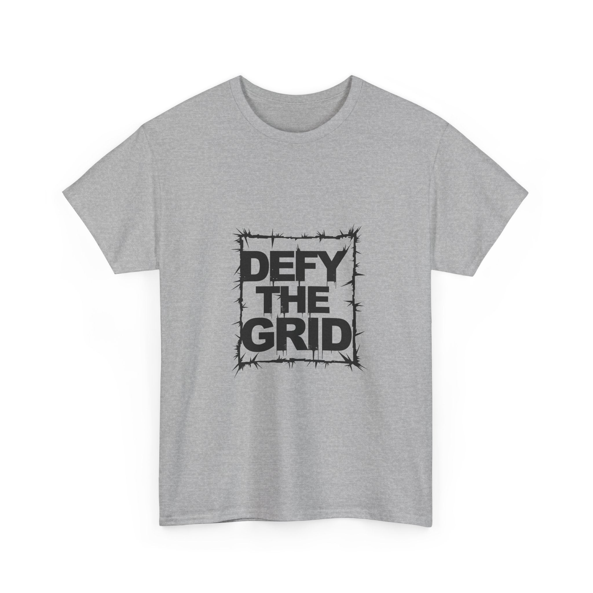 Defy The Grid Edgy Barbed Wire Graphic T-Shirt