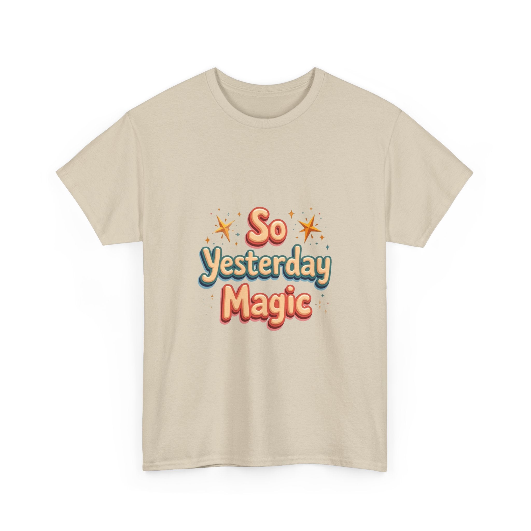 'So Yesterday Magic' Retro Sparkle Vintage Script T-Shirt