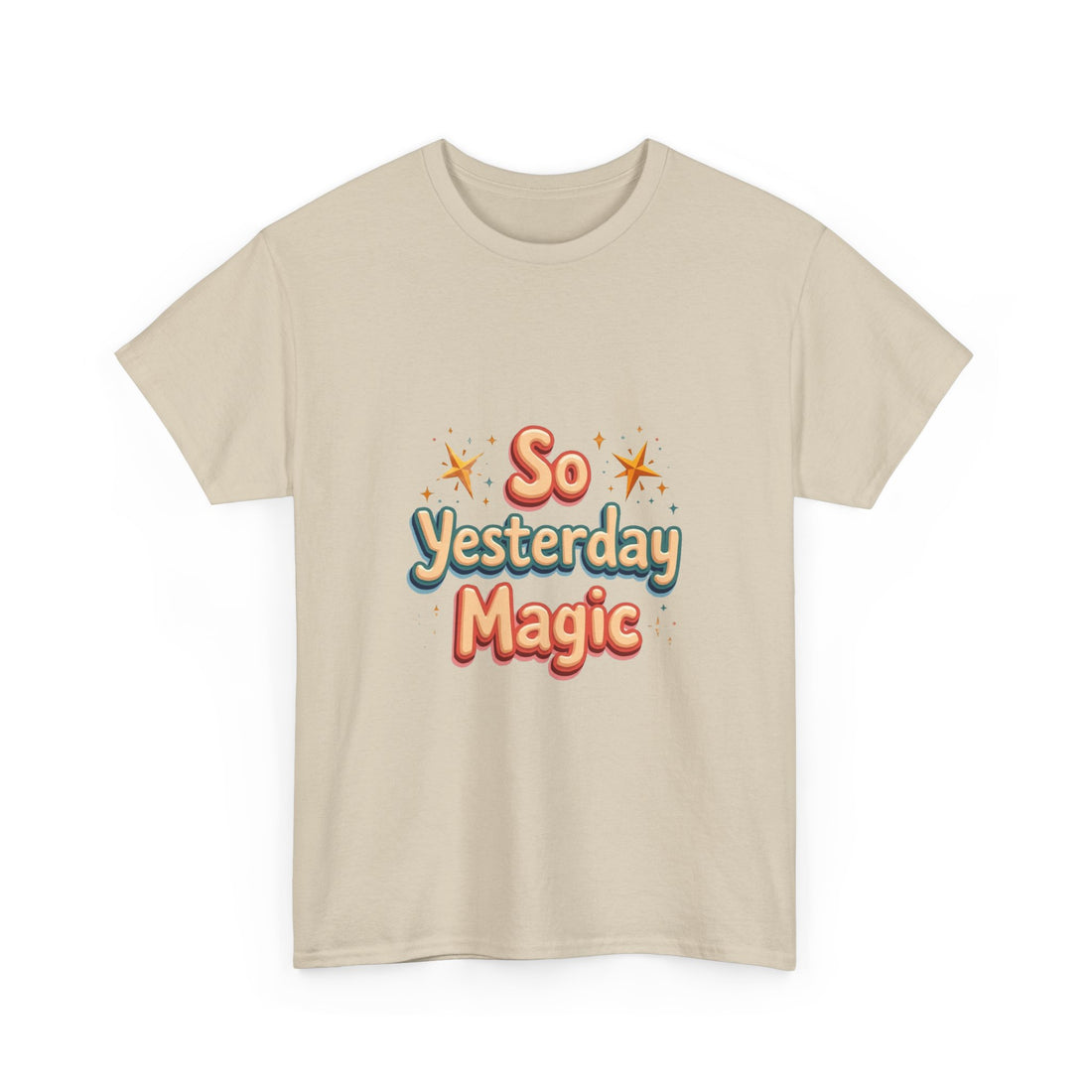 'So Yesterday Magic' Retro Sparkle Vintage Script T-Shirt