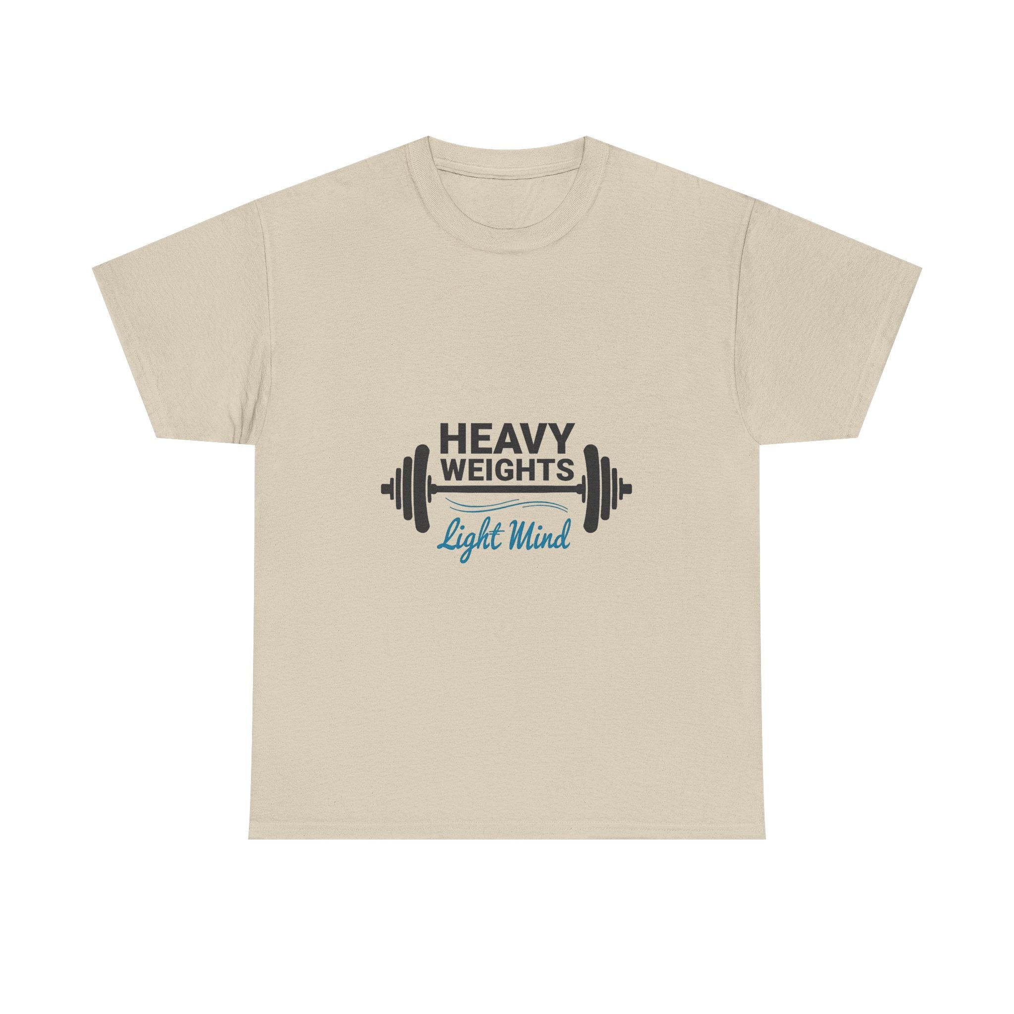 'Heavy Weights Light Mind' Fitness Graphic T-Shirt for Gym Lovers