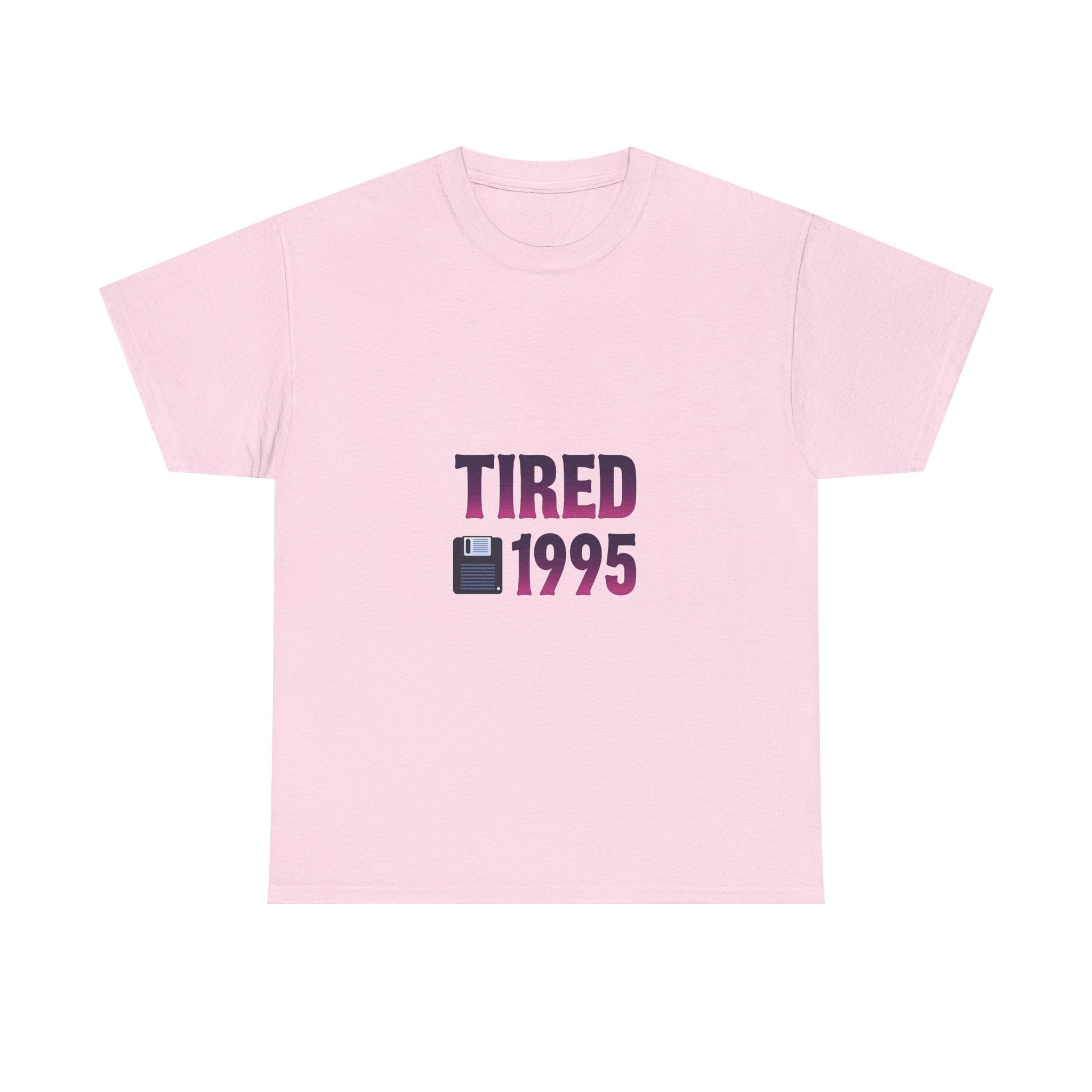 'Tired 1995' Retro Vintage Floppy Disk Graphic T-Shirt