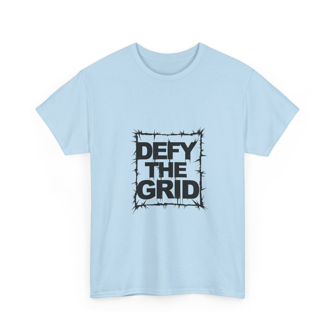 Defy The Grid Edgy Barbed Wire Graphic T-Shirt