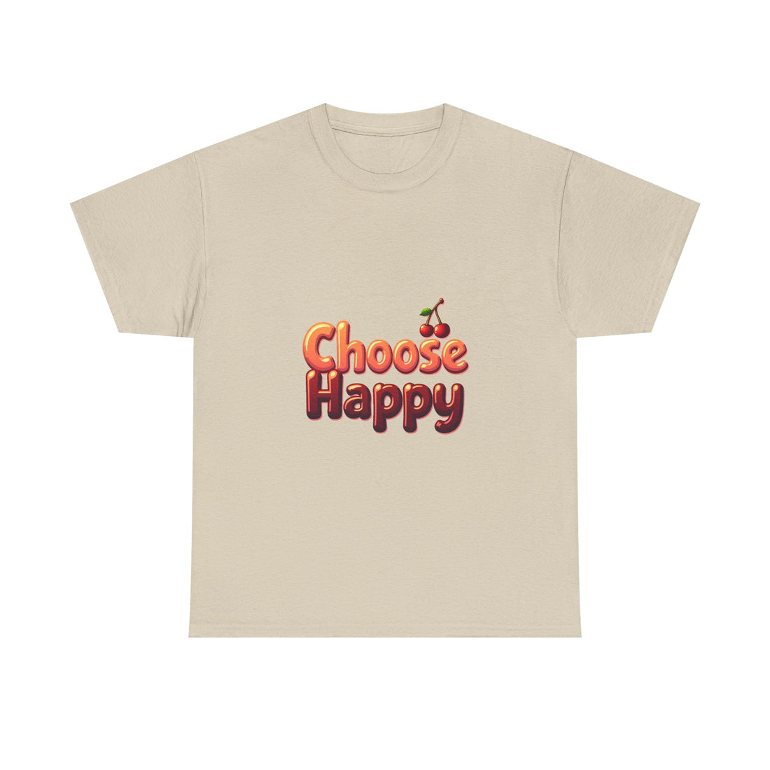 'Choose Happy' Retro Cherry Positive Vibe T-Shirt