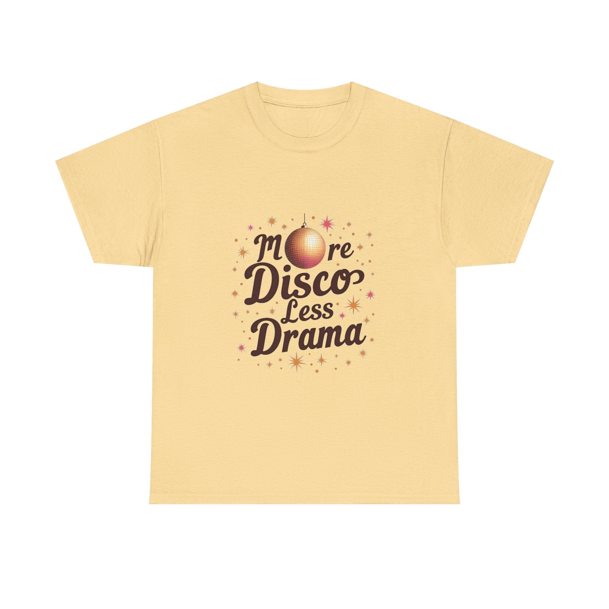 "More Disco Less Drama" Retro Disco Ball T-Shirt