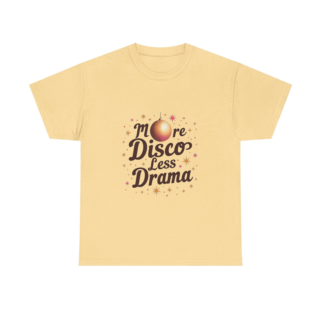 "More Disco Less Drama" Retro Disco Ball T-Shirt