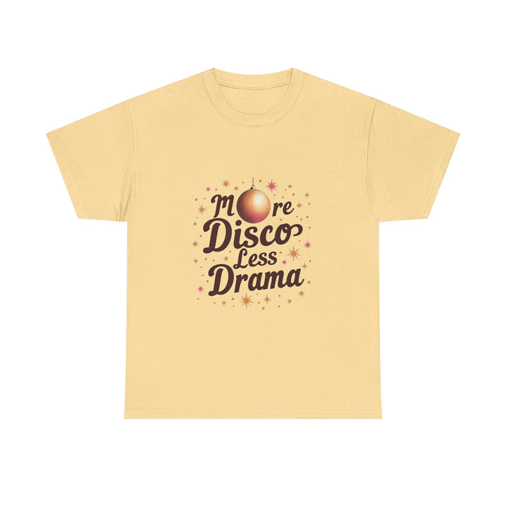 "More Disco Less Drama" Retro Disco Ball T-Shirt