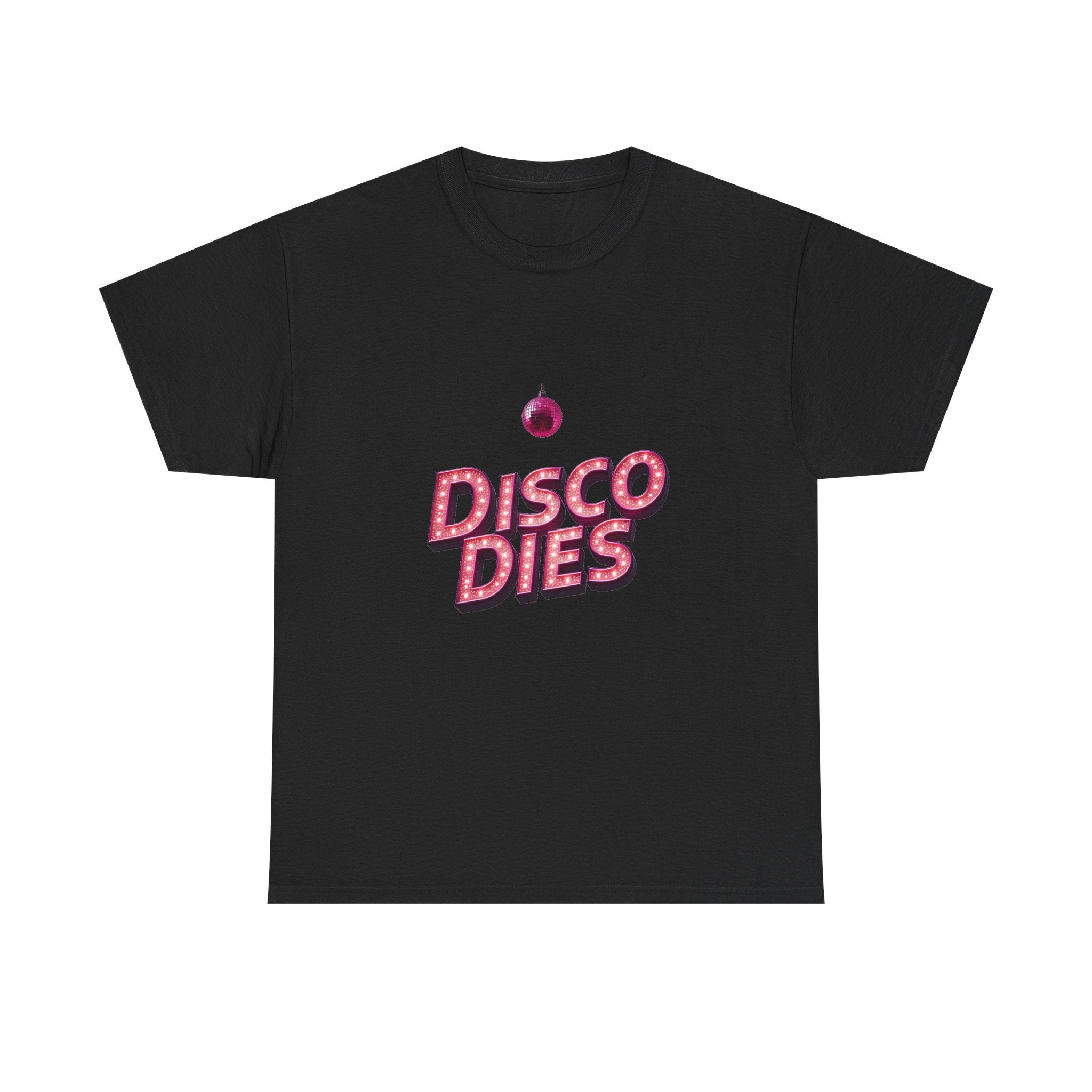 'Disco Dies' Retro Glitter Disco Ball T-Shirt