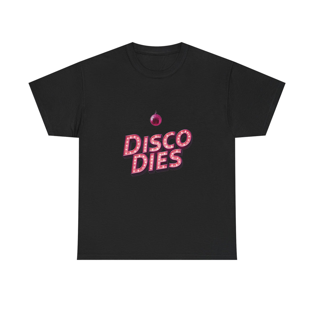 'Disco Dies' Retro Glitter Disco Ball T-Shirt