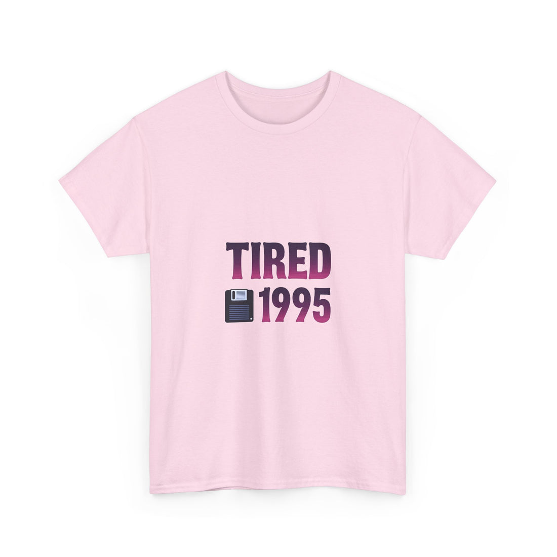 'Tired 1995' Retro Vintage Floppy Disk Graphic T-Shirt